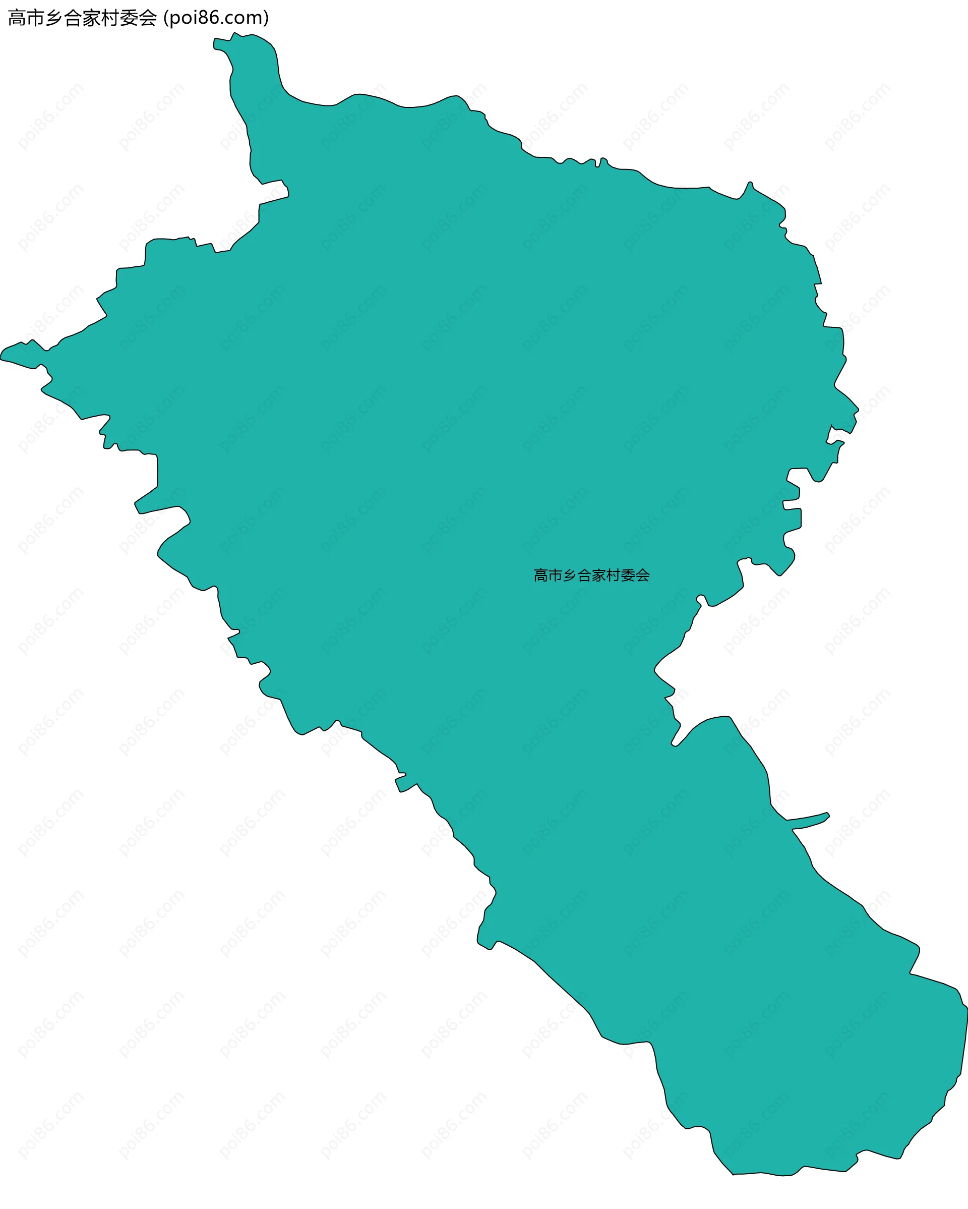高市乡合家村委会边界地图