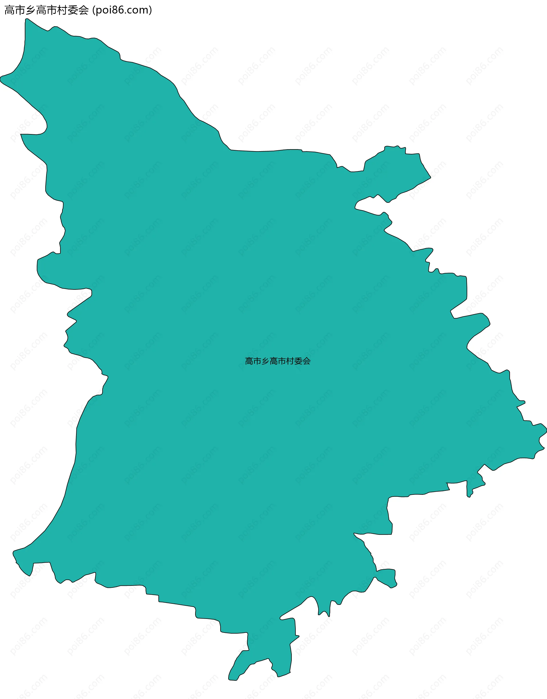 高市乡高市村委会边界地图