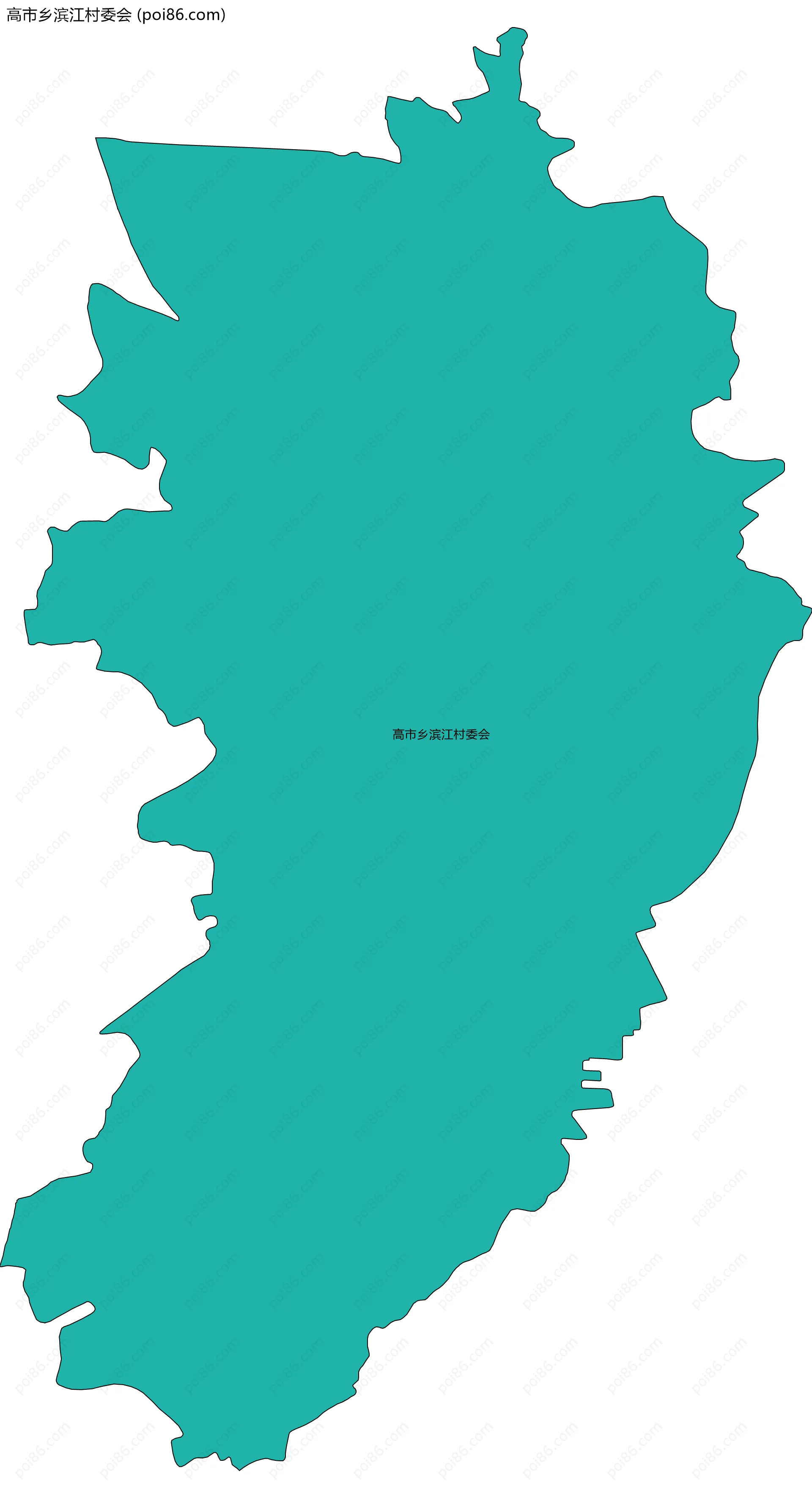 高市乡滨江村委会边界地图