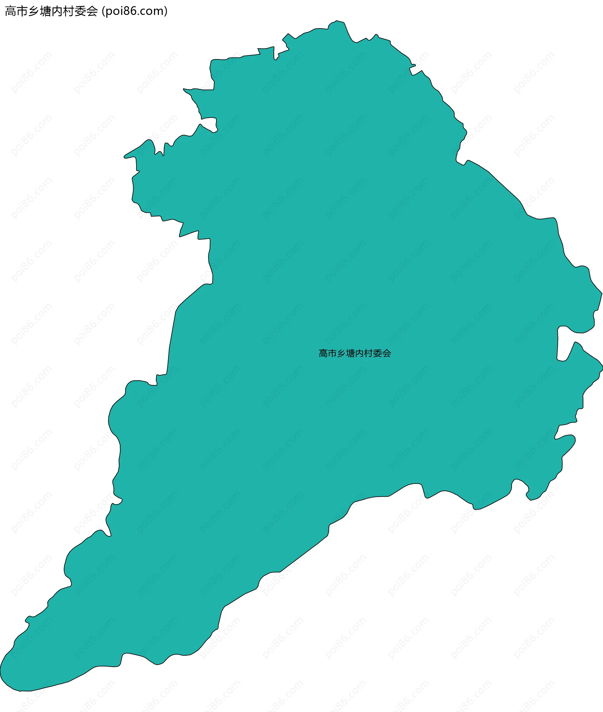 高市乡塘内村委会边界地图