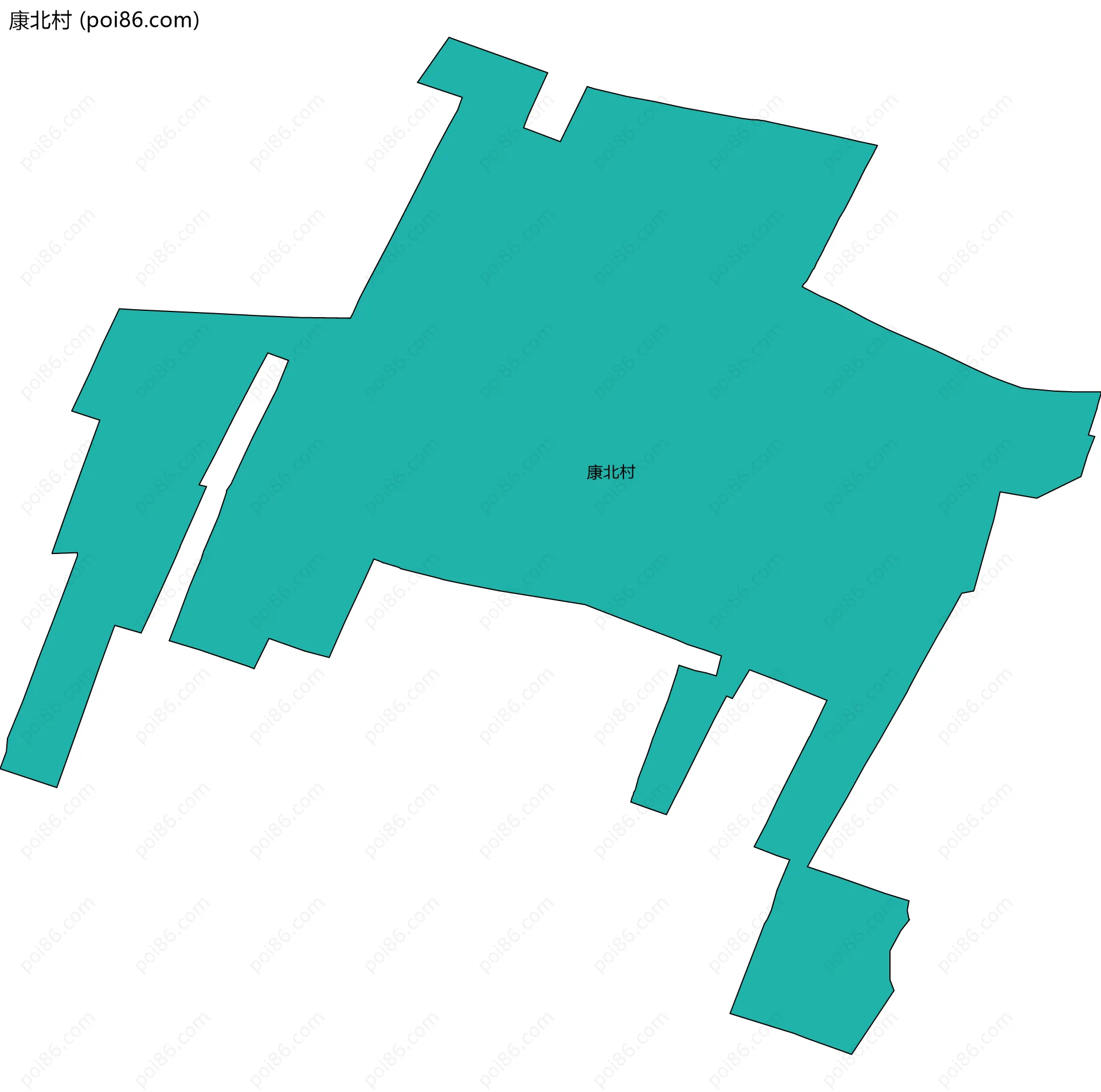 康北村边界地图