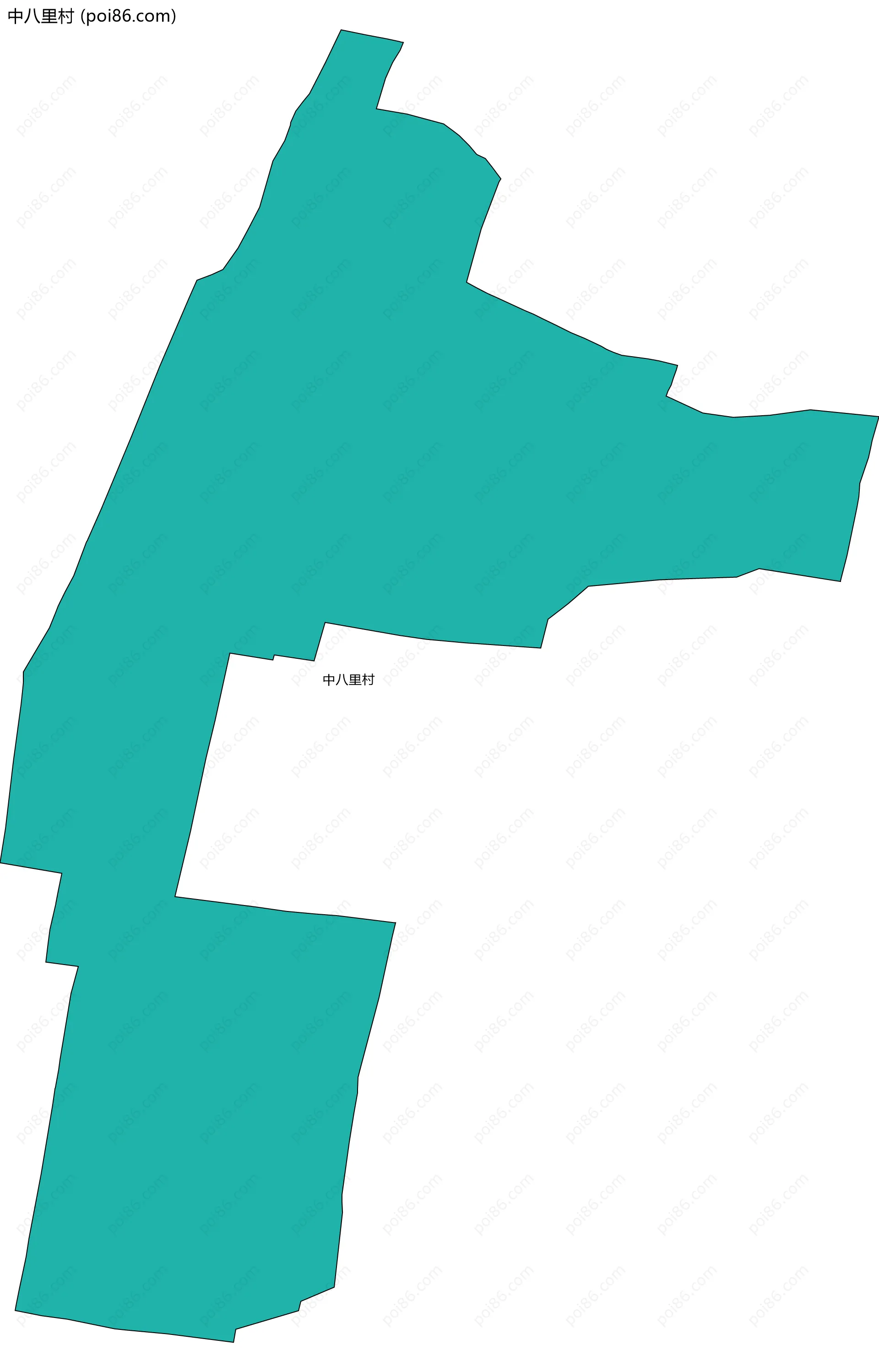 中八里村边界地图