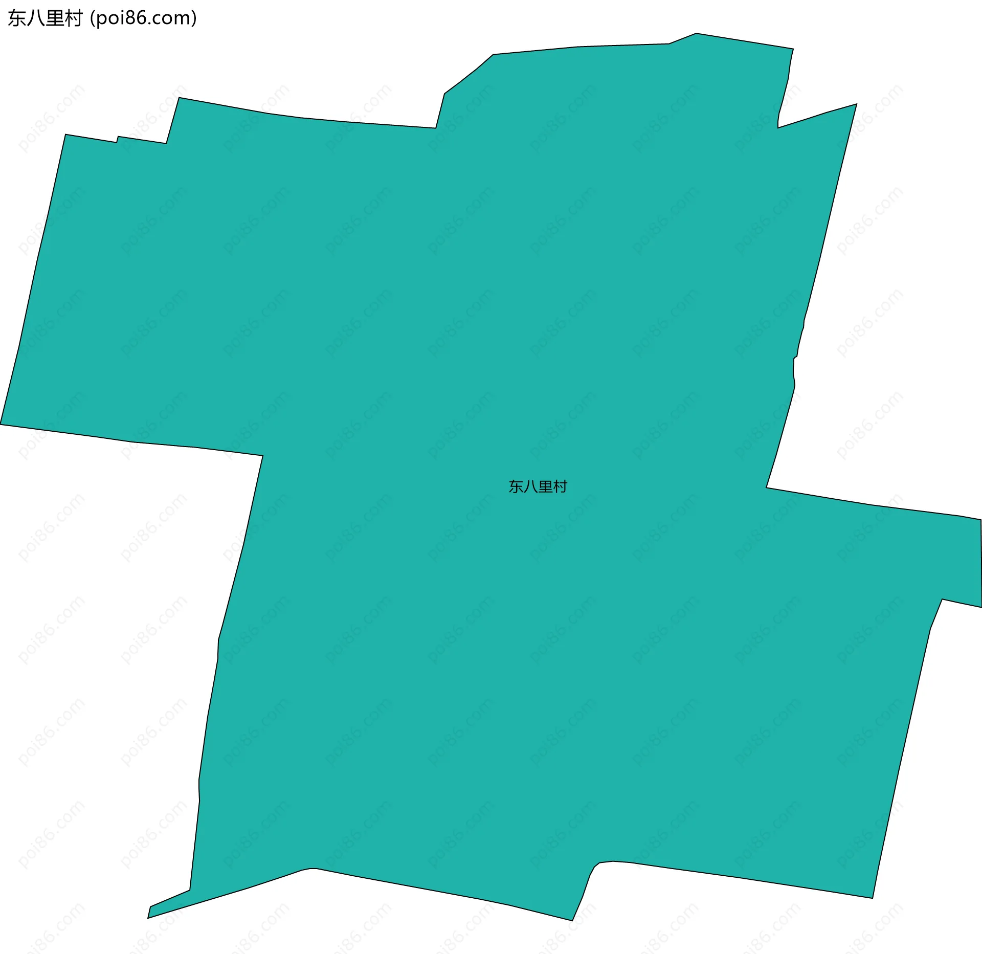 东八里村边界地图