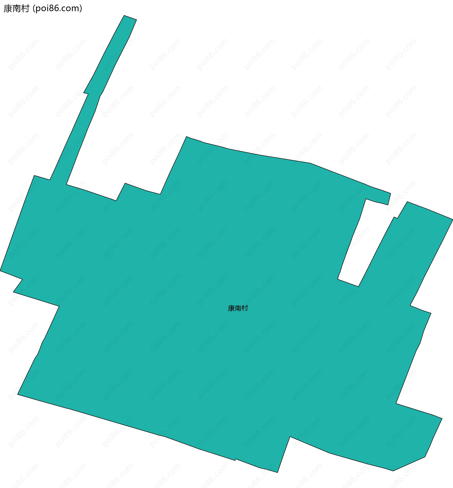 康南村边界地图