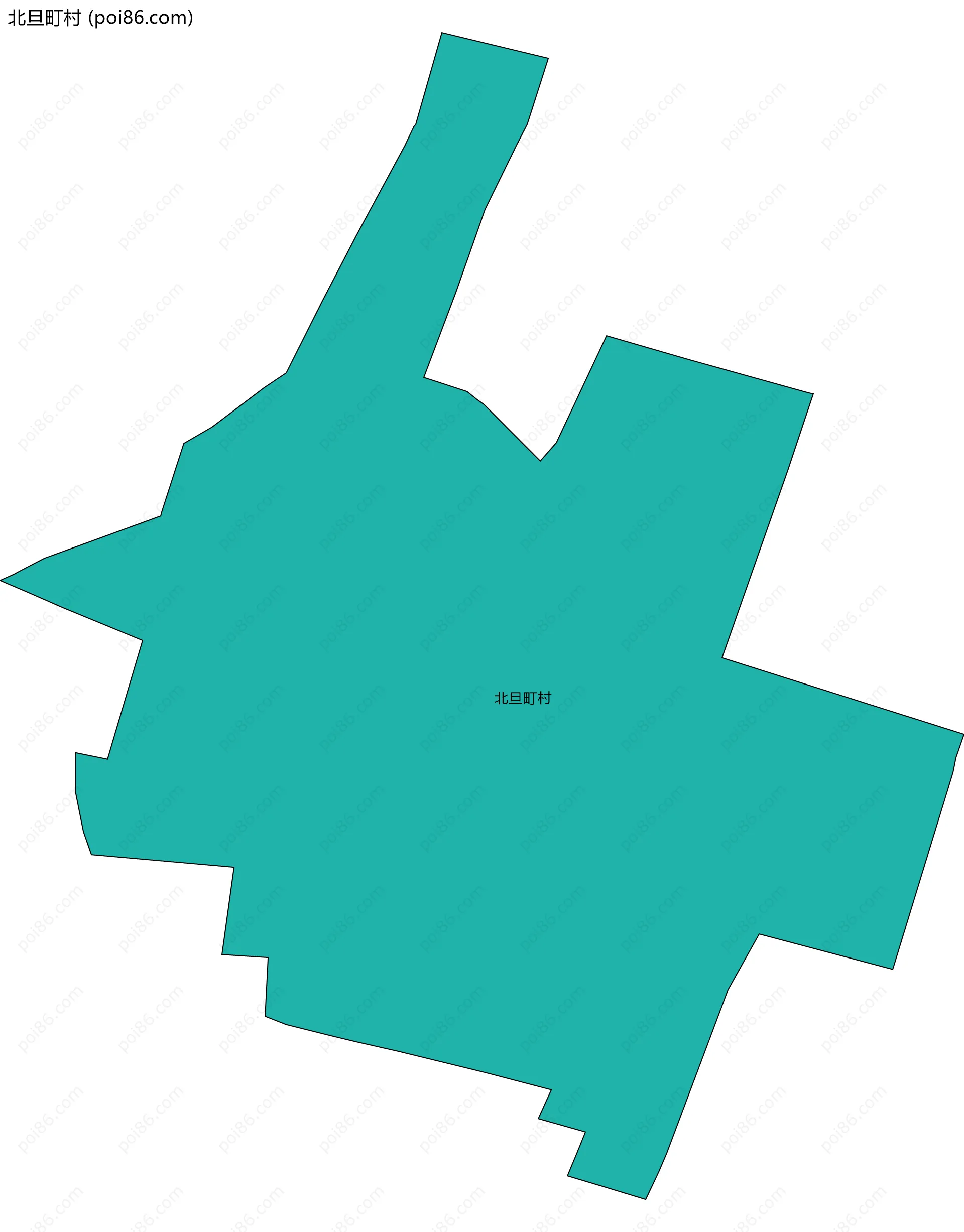 北旦町村边界地图