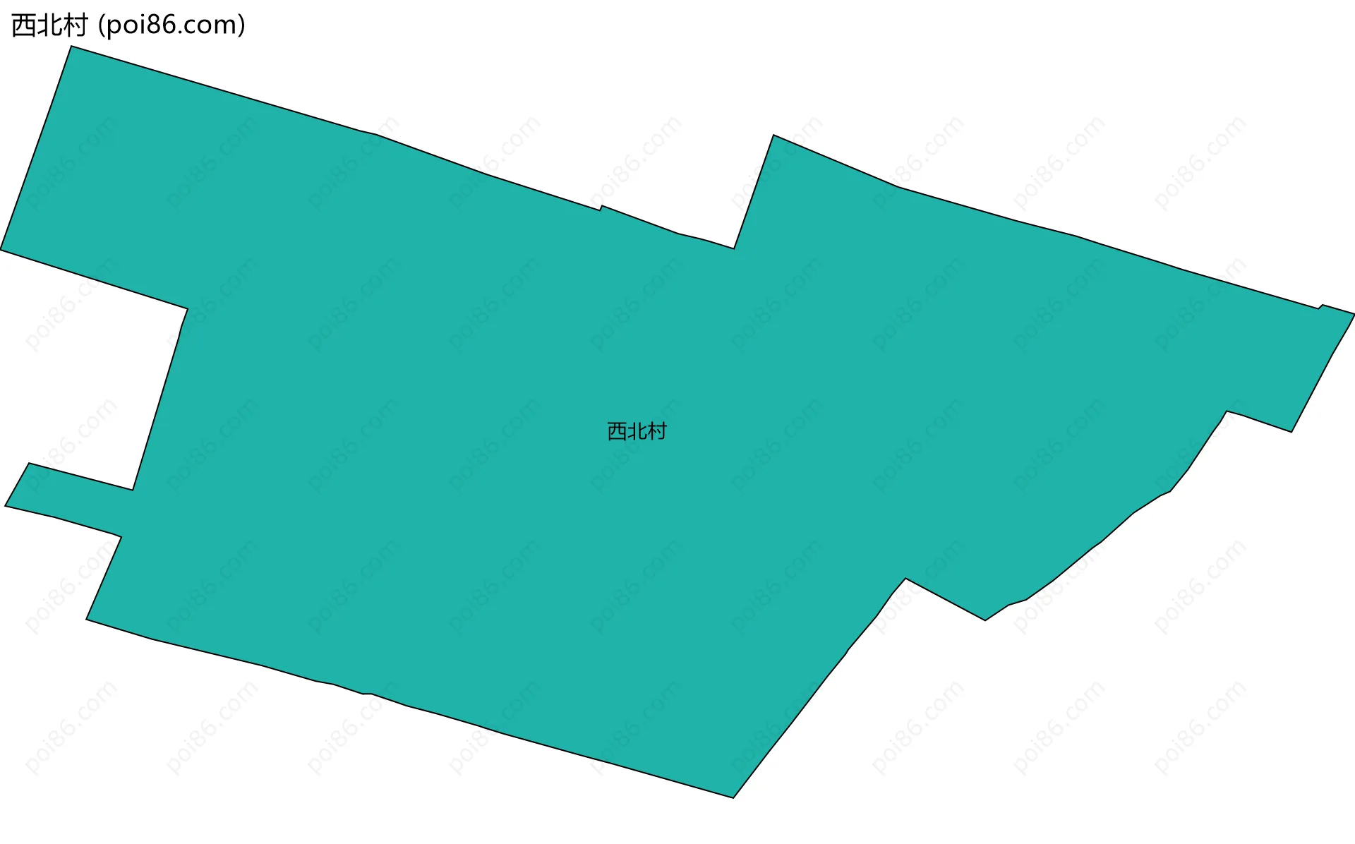 西北村边界地图