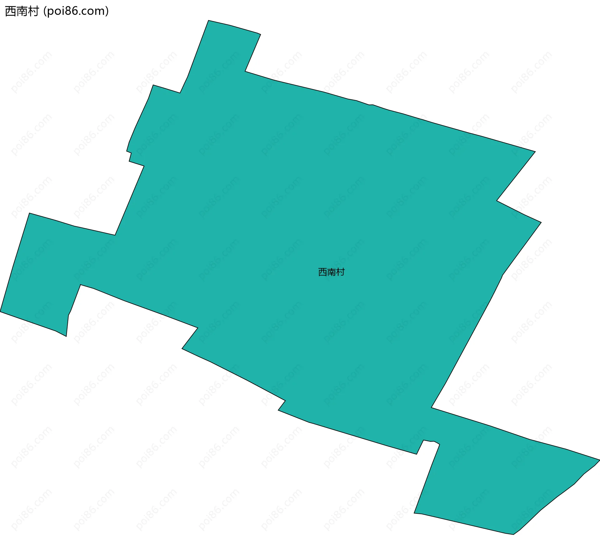 西南村边界地图