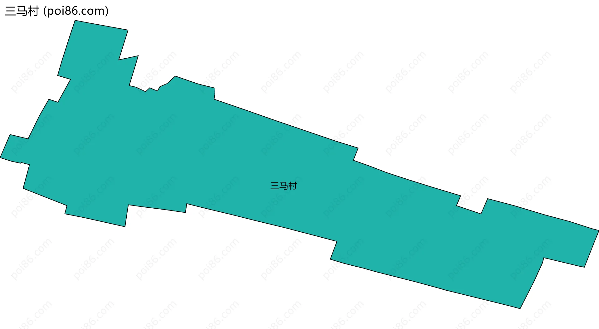 三马村边界地图