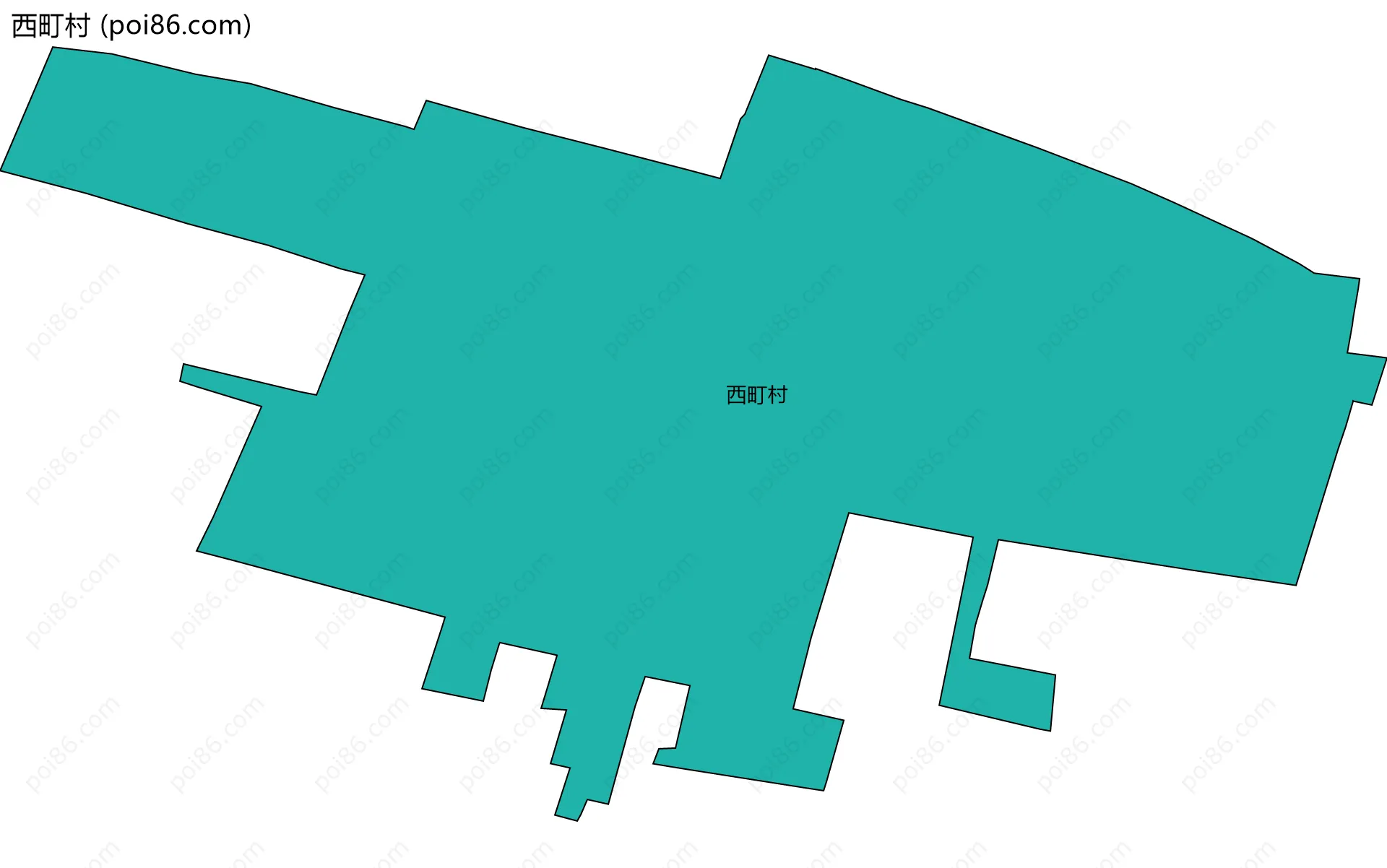 西町村边界地图
