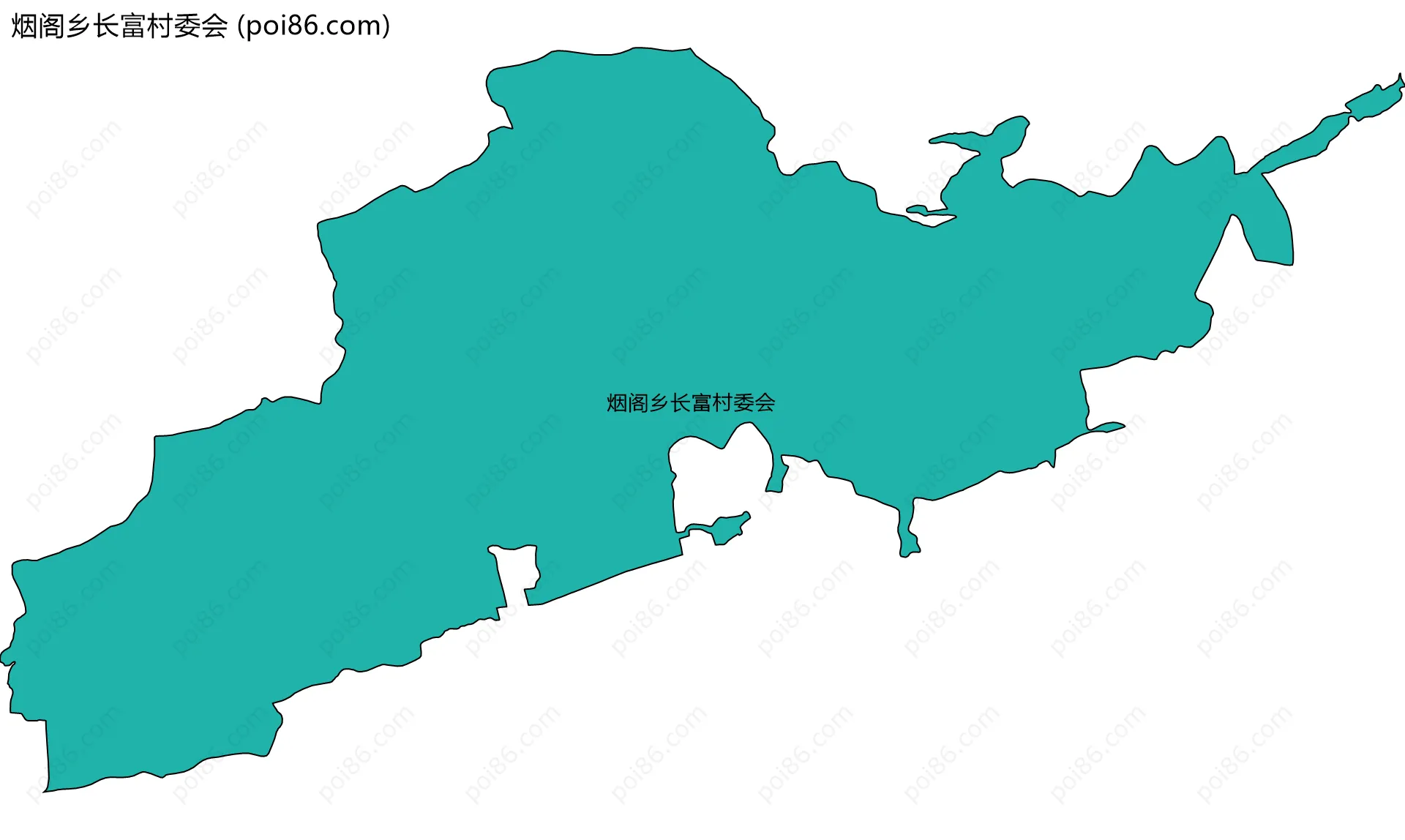 烟阁乡长富村委会边界地图