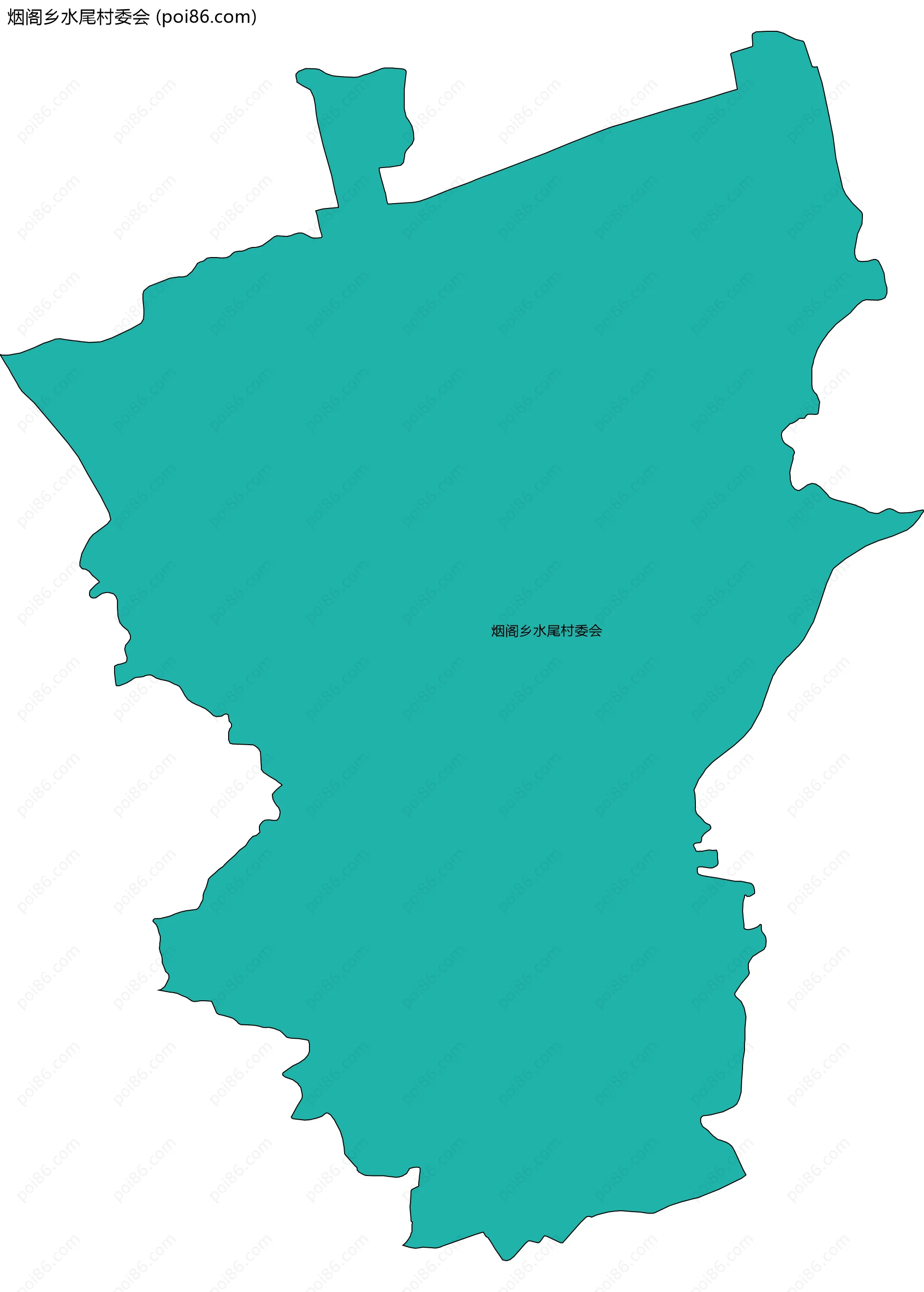 烟阁乡水尾村委会边界地图
