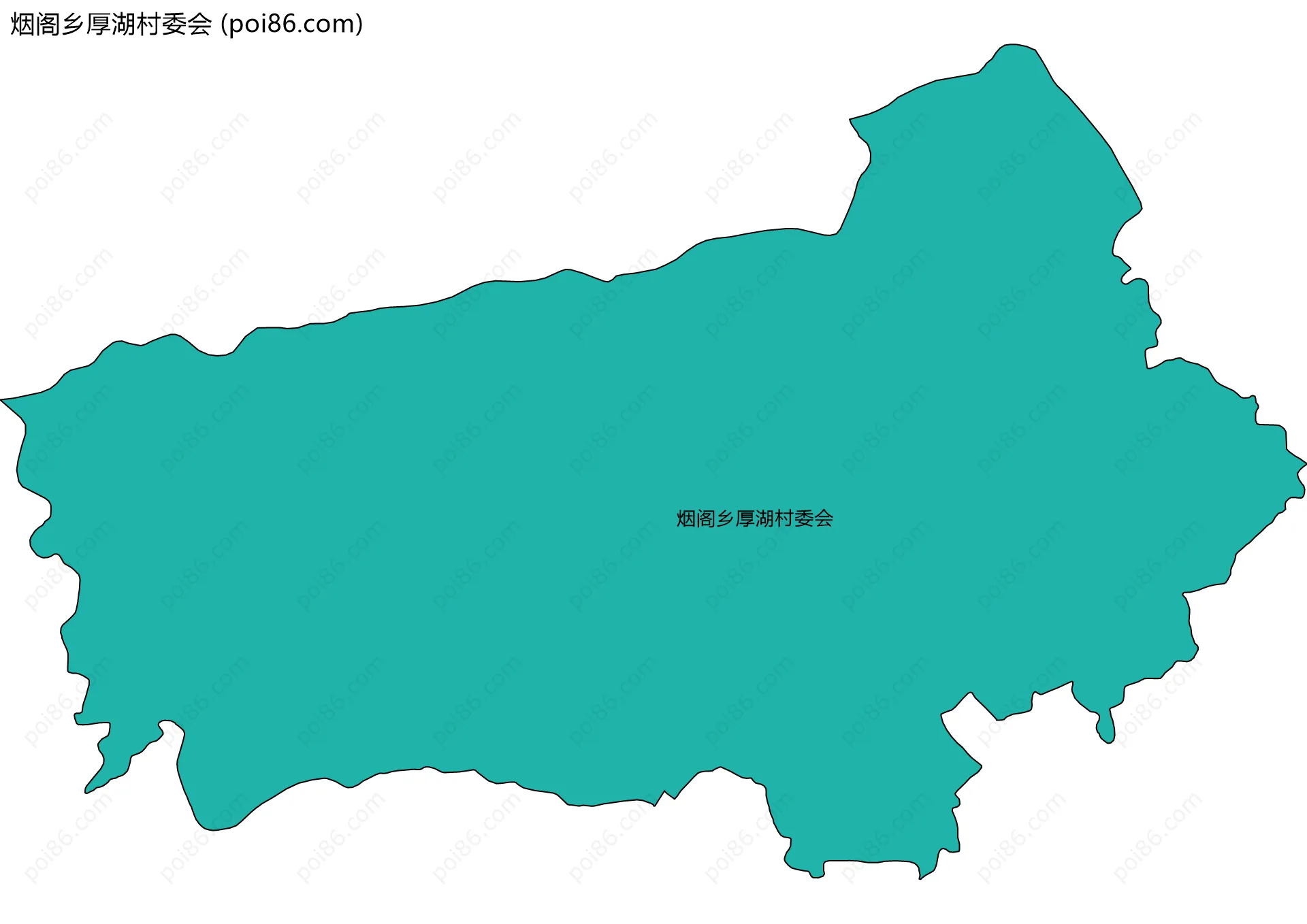 烟阁乡厚湖村委会边界地图