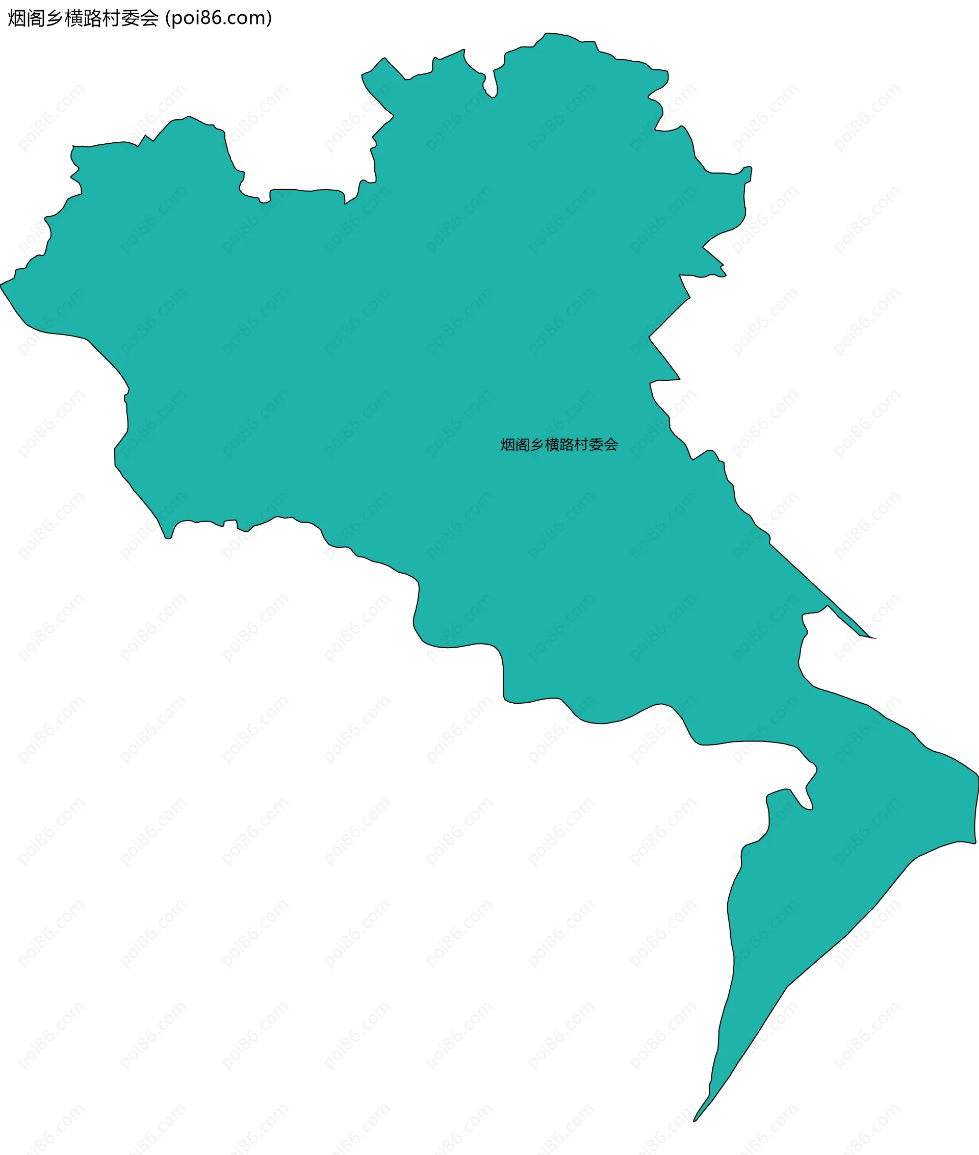 烟阁乡横路村委会边界地图