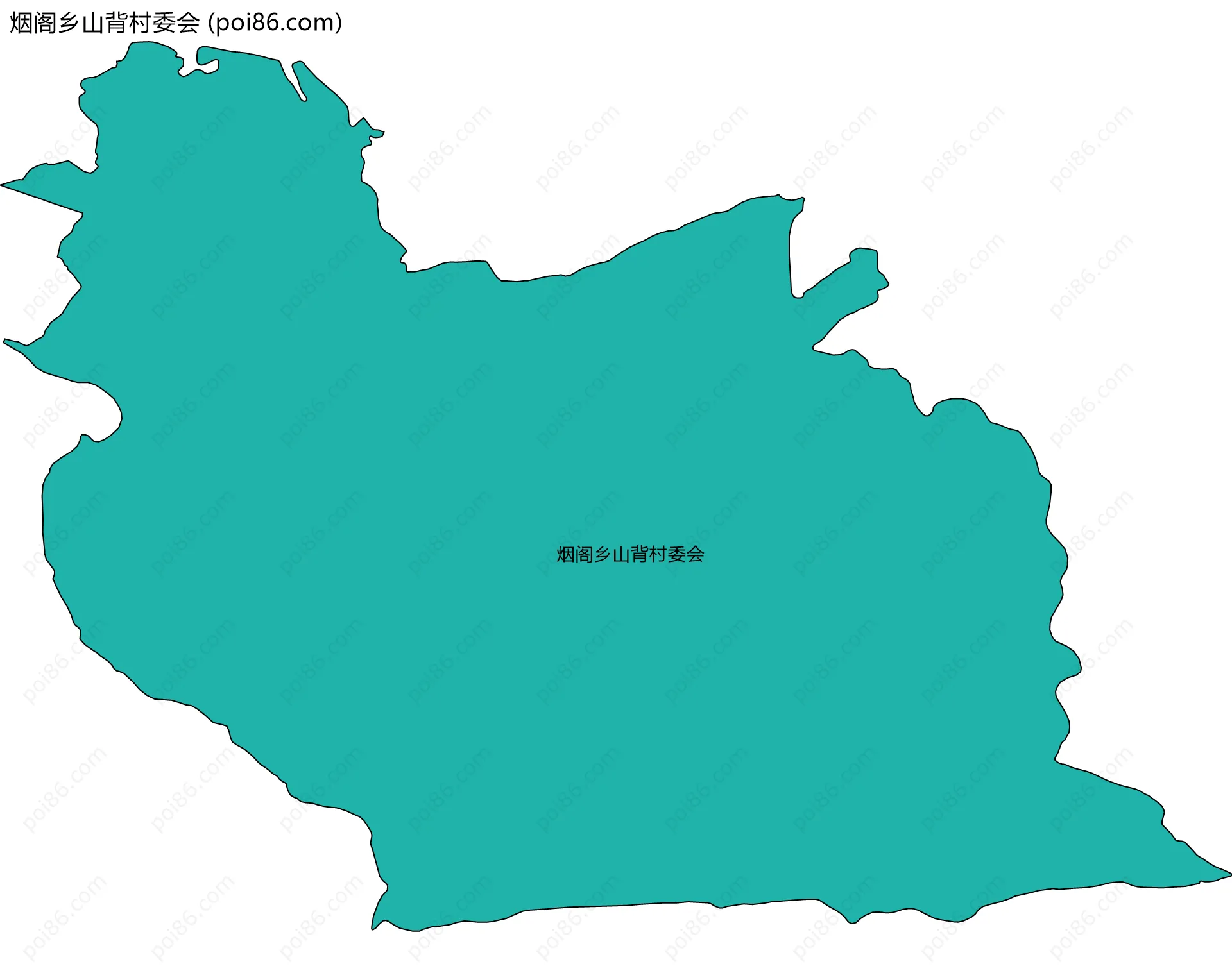 烟阁乡山背村委会边界地图