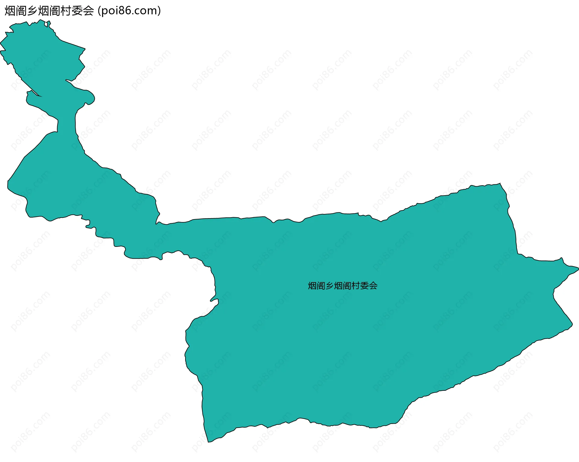 烟阁乡烟阁村委会边界地图
