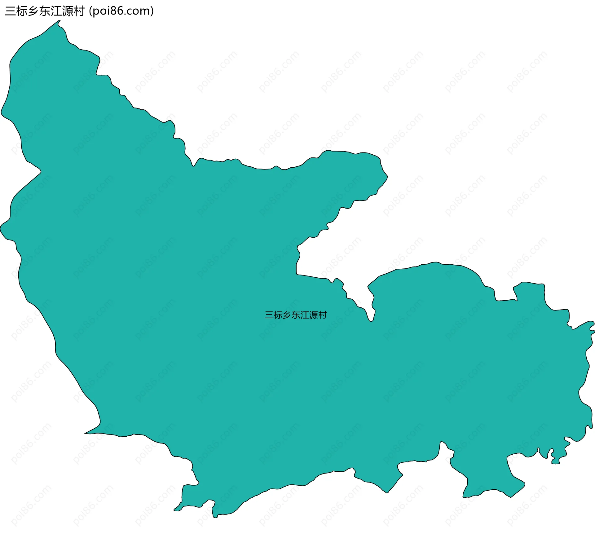 三标乡东江源村边界地图