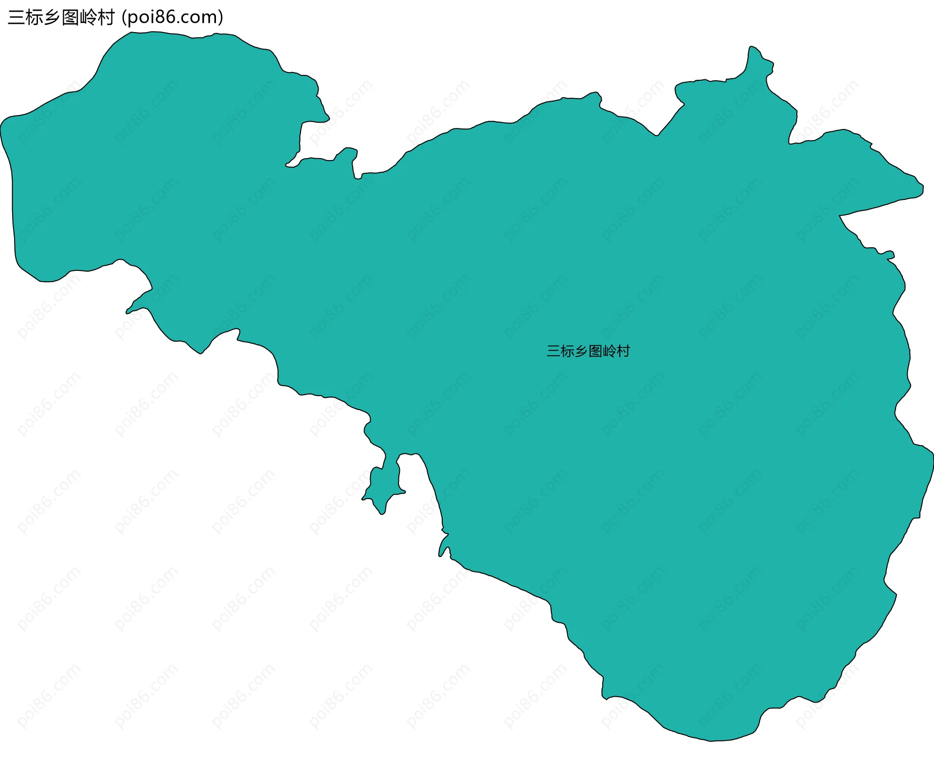 三标乡图岭村边界地图