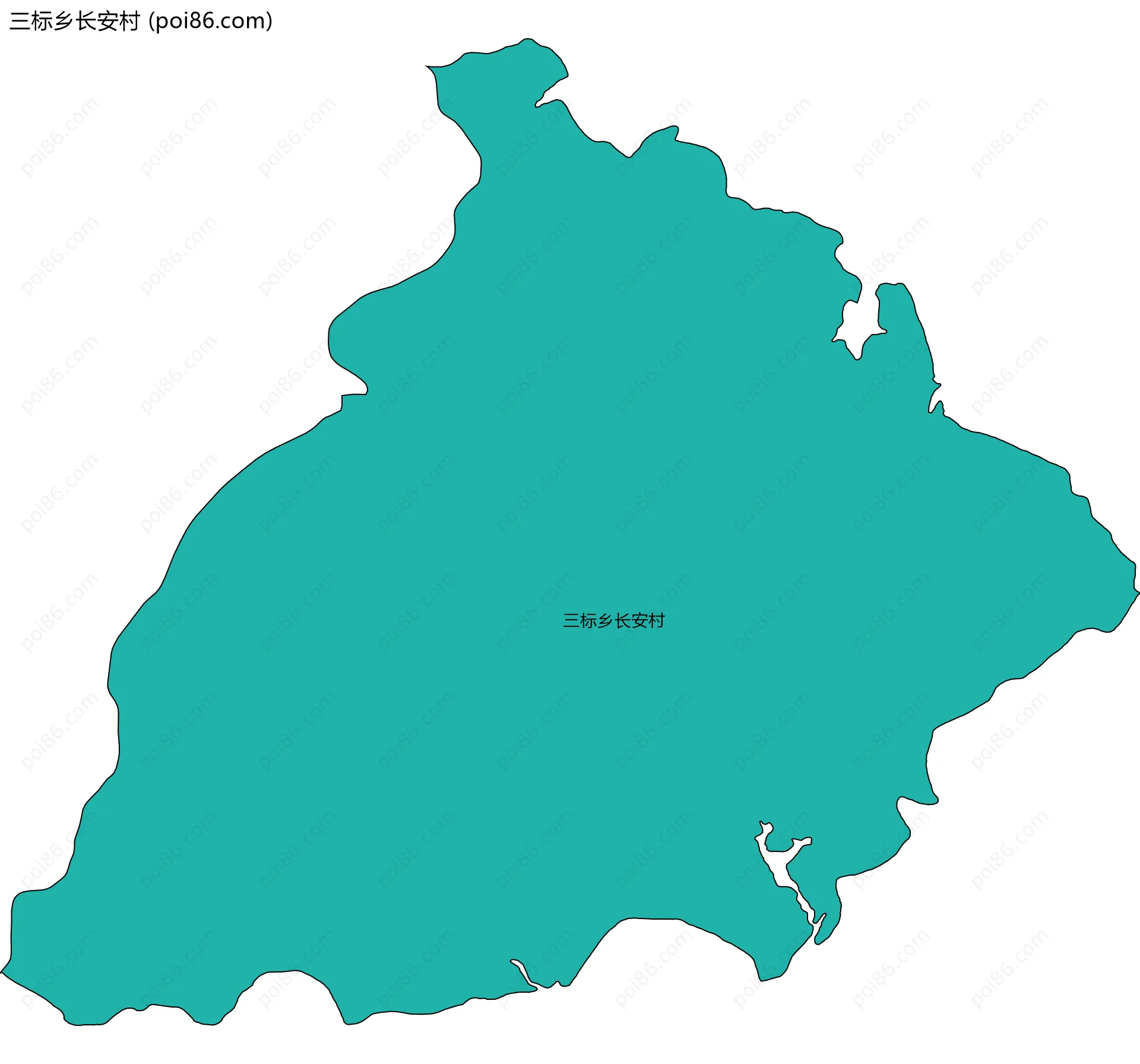 三标乡长安村边界地图