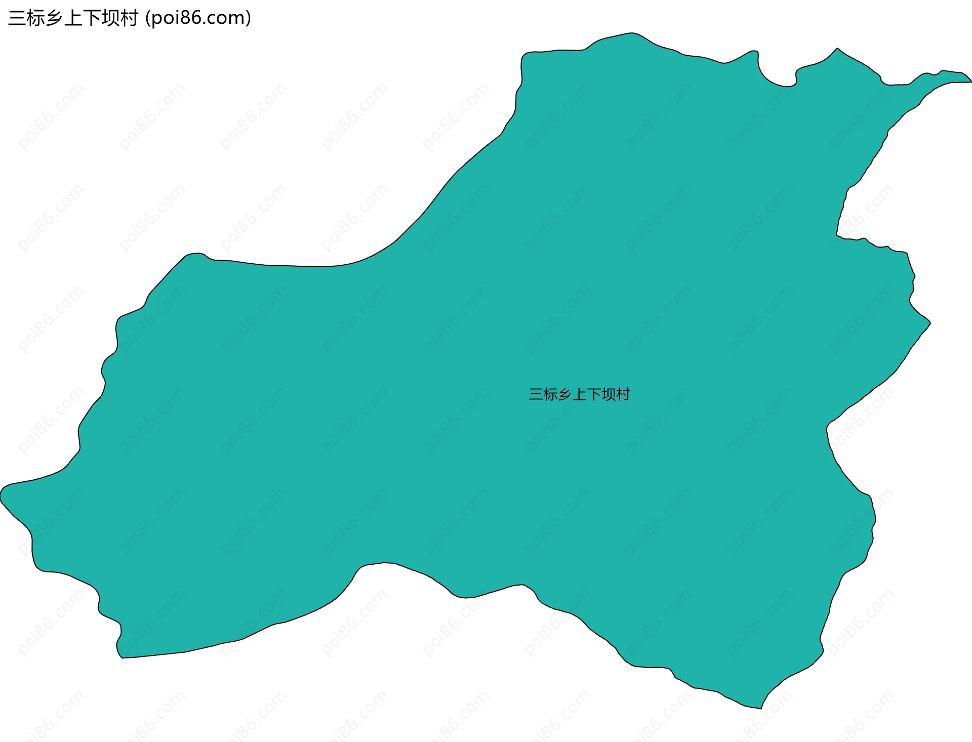 三标乡上下坝村边界地图