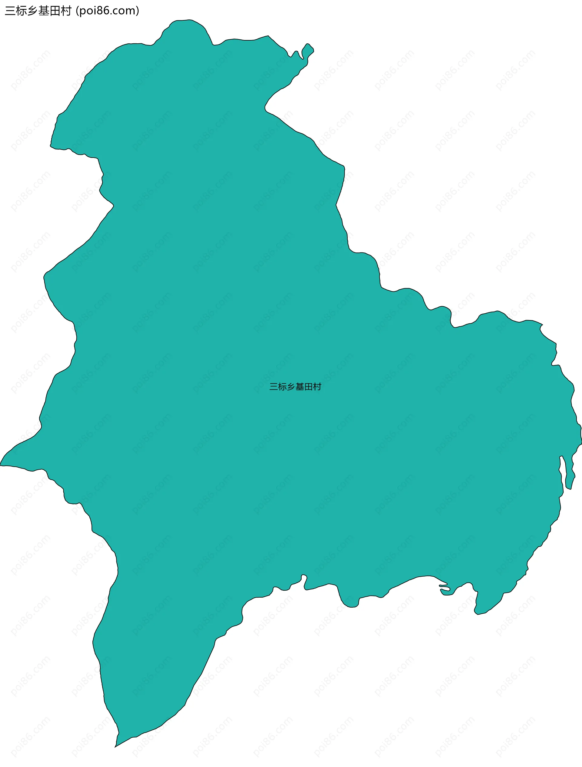 三标乡基田村边界地图