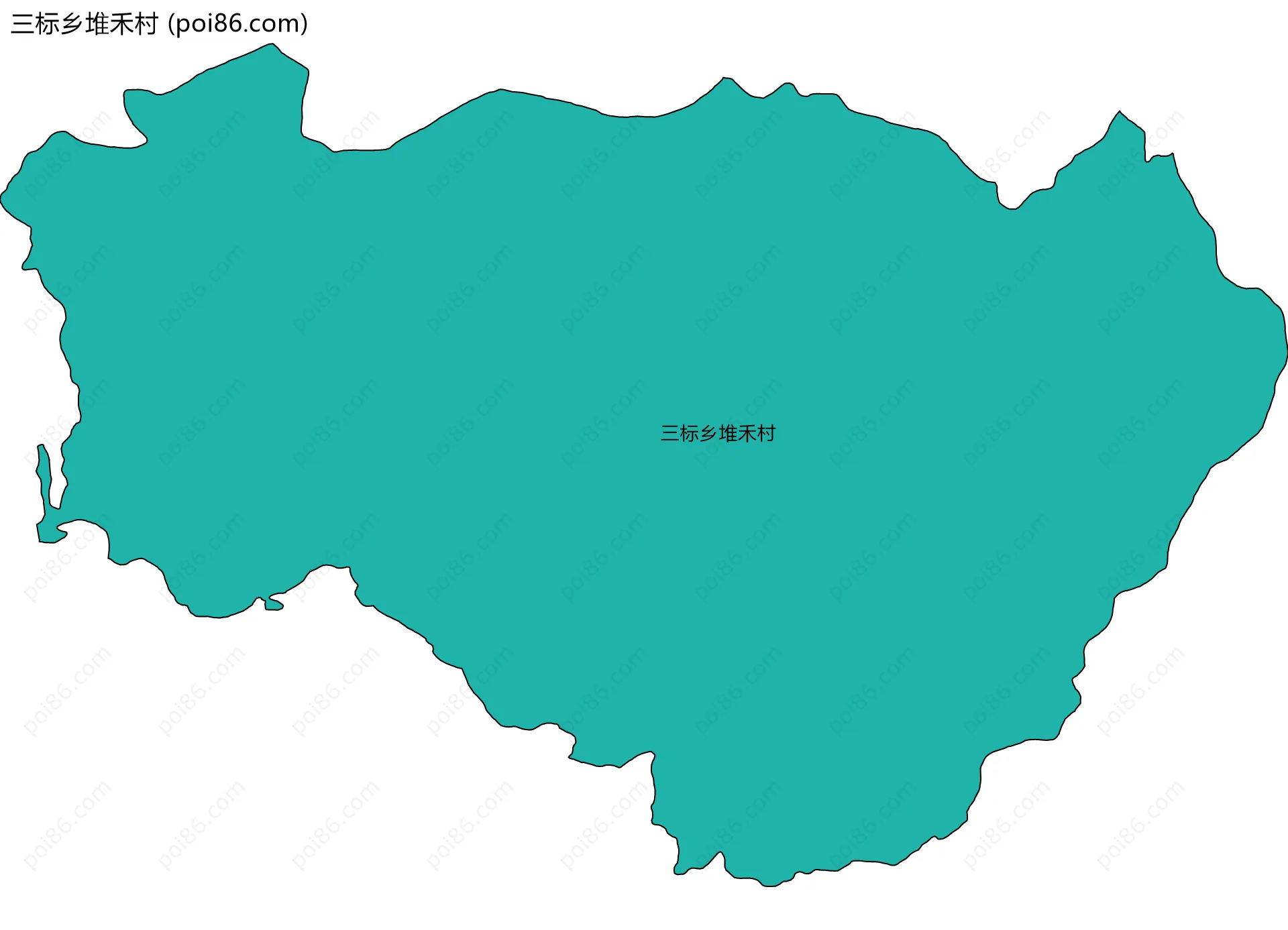三标乡堆禾村边界地图