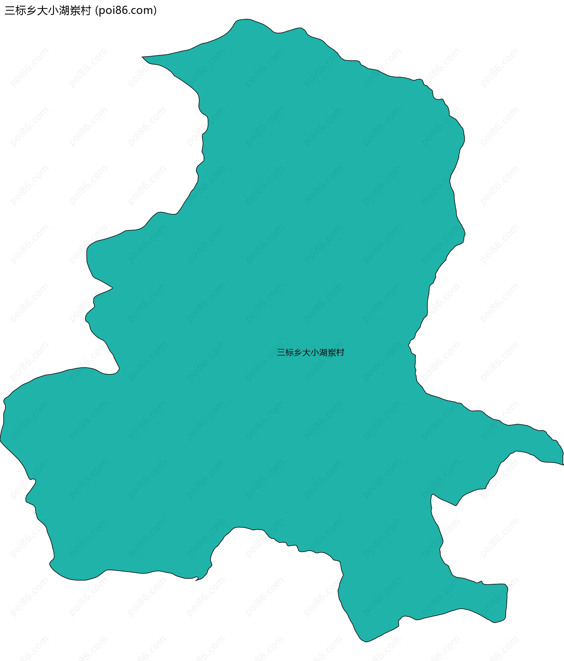 三标乡大小湖岽村边界地图