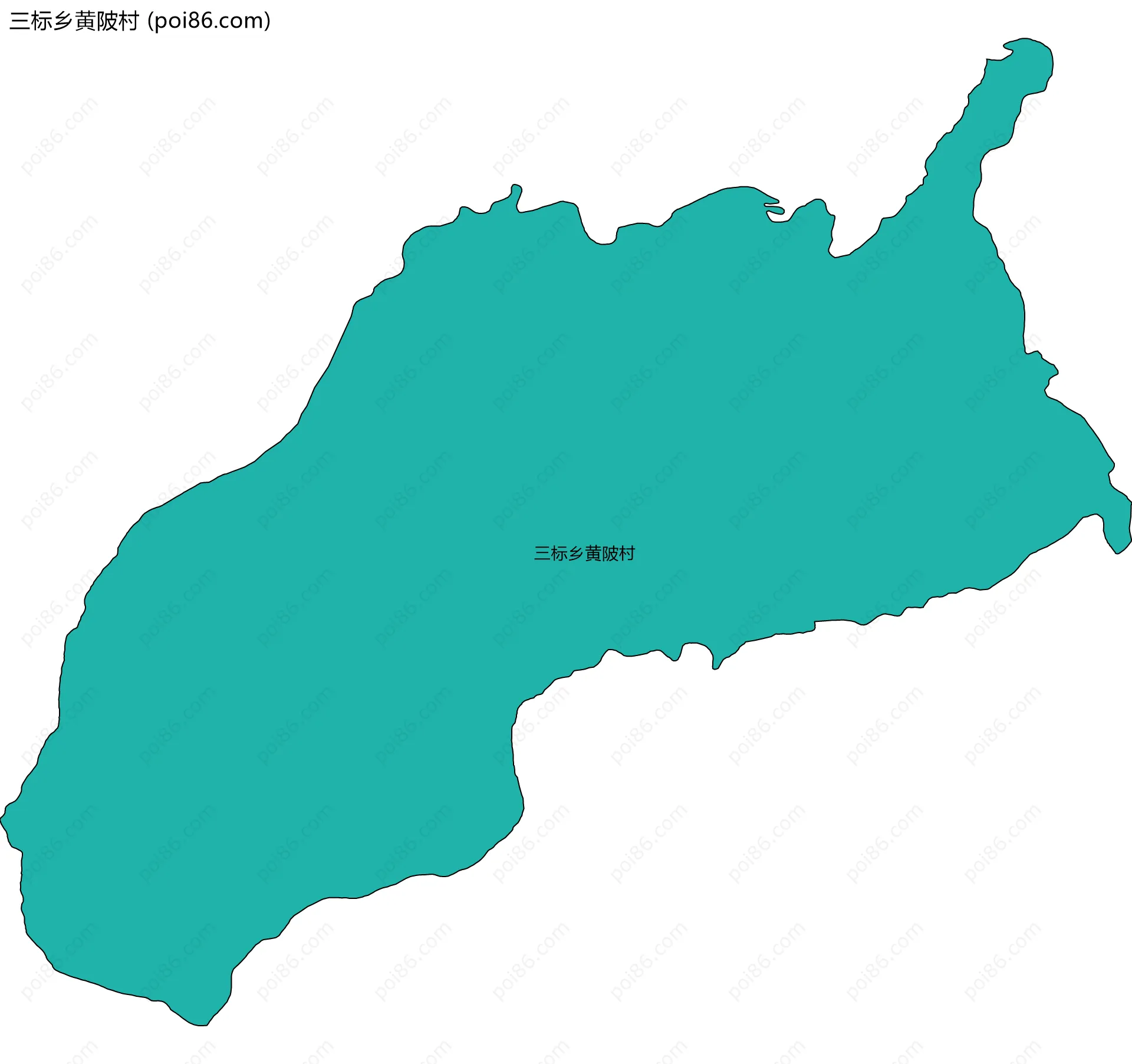 三标乡黄陂村边界地图