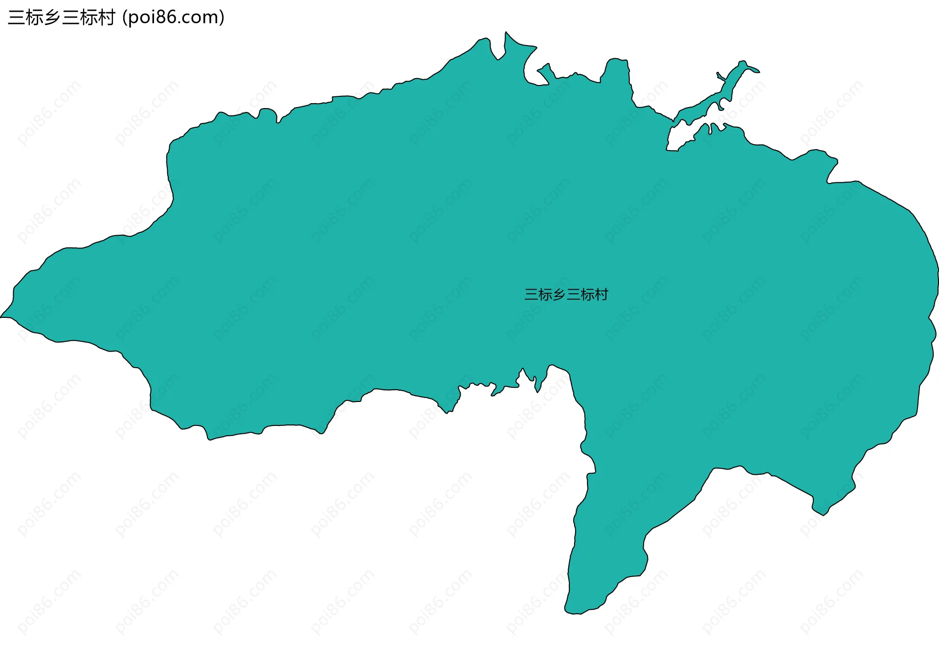 三标乡三标村边界地图