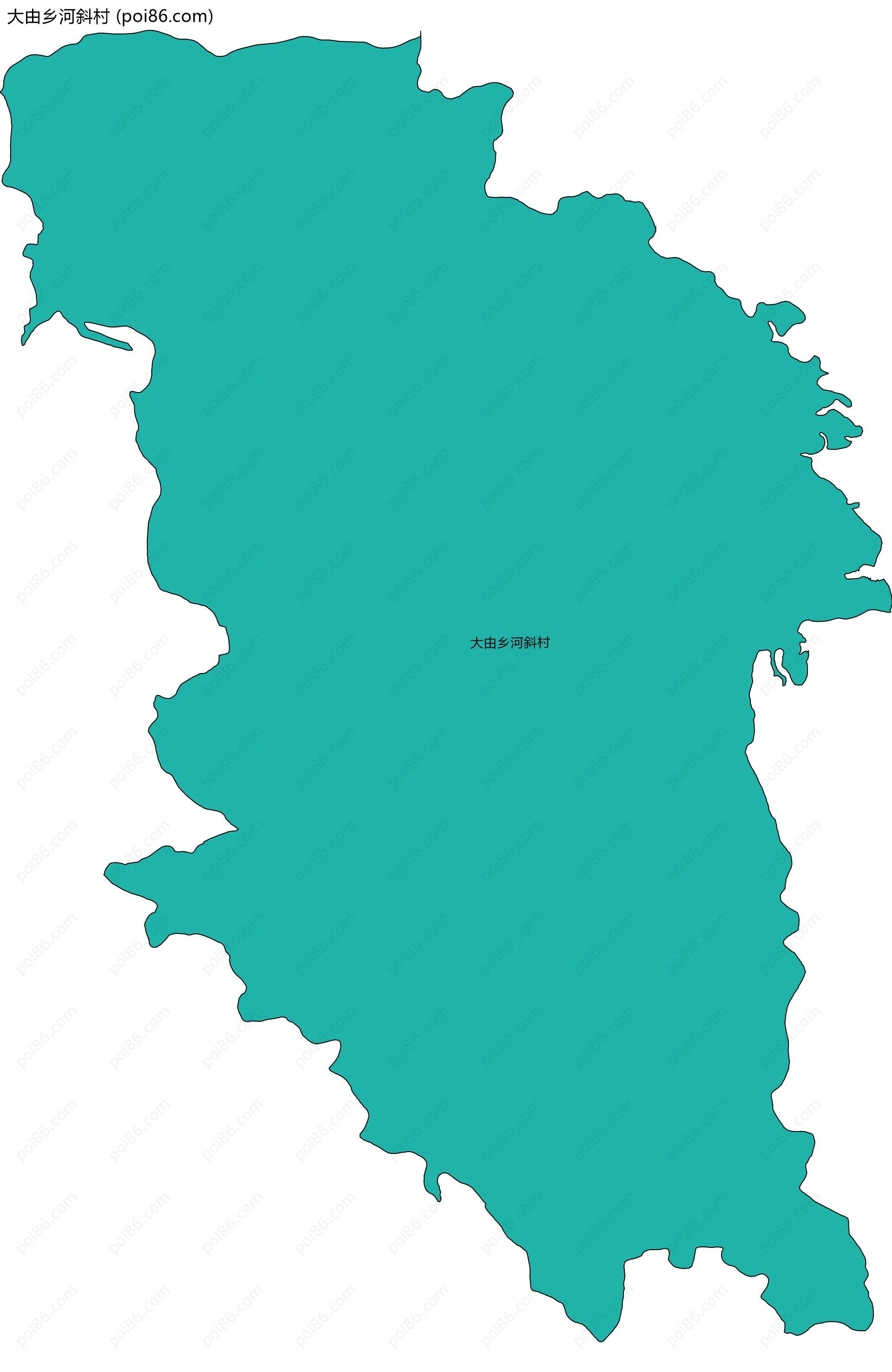 大由乡河斜村边界地图