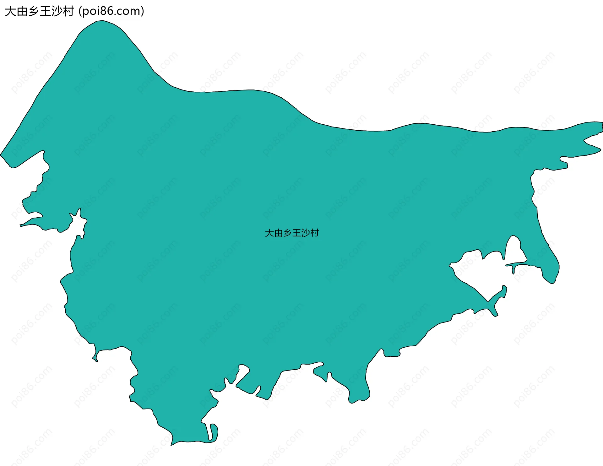 大由乡王沙村边界地图