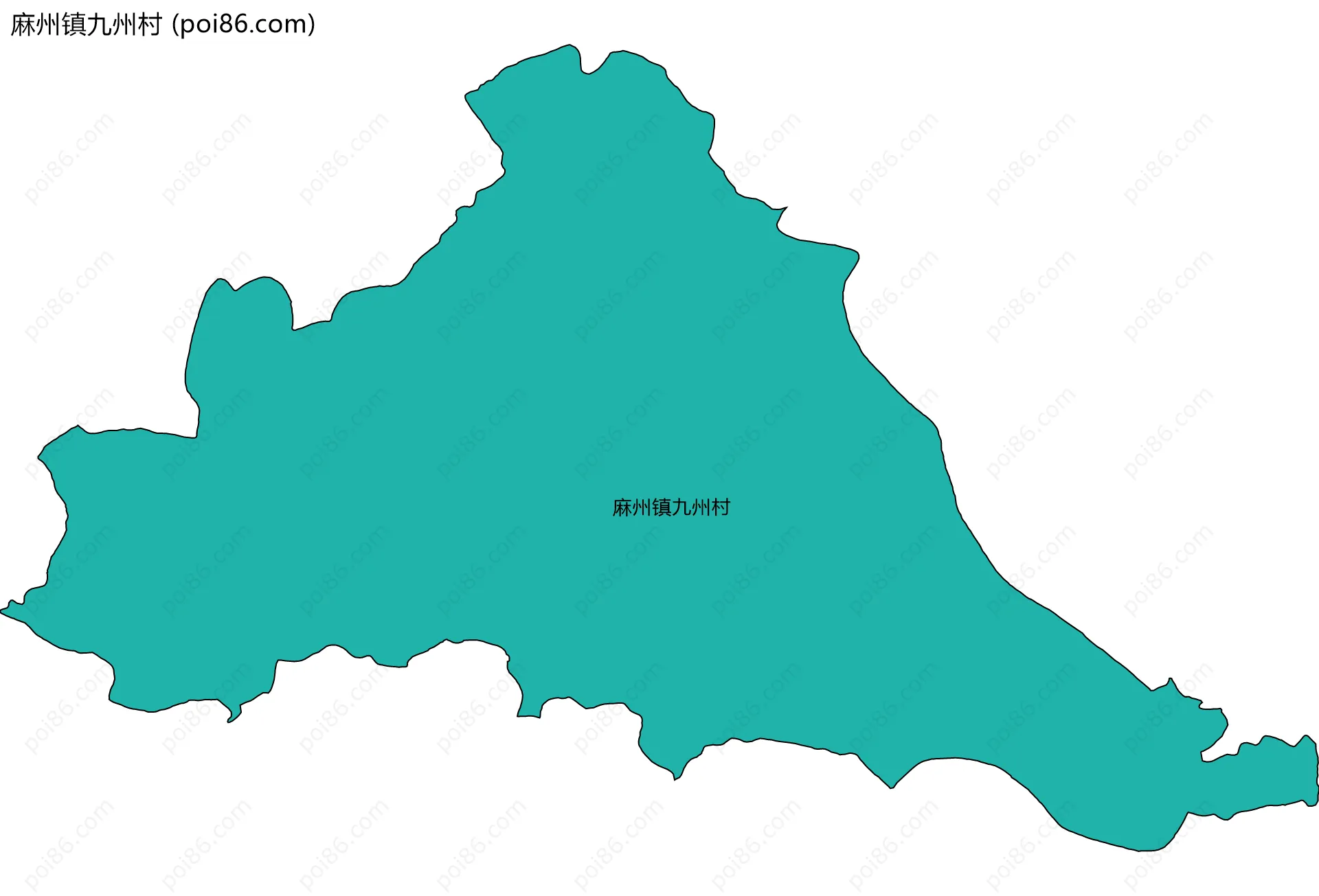 麻州镇九州村边界地图
