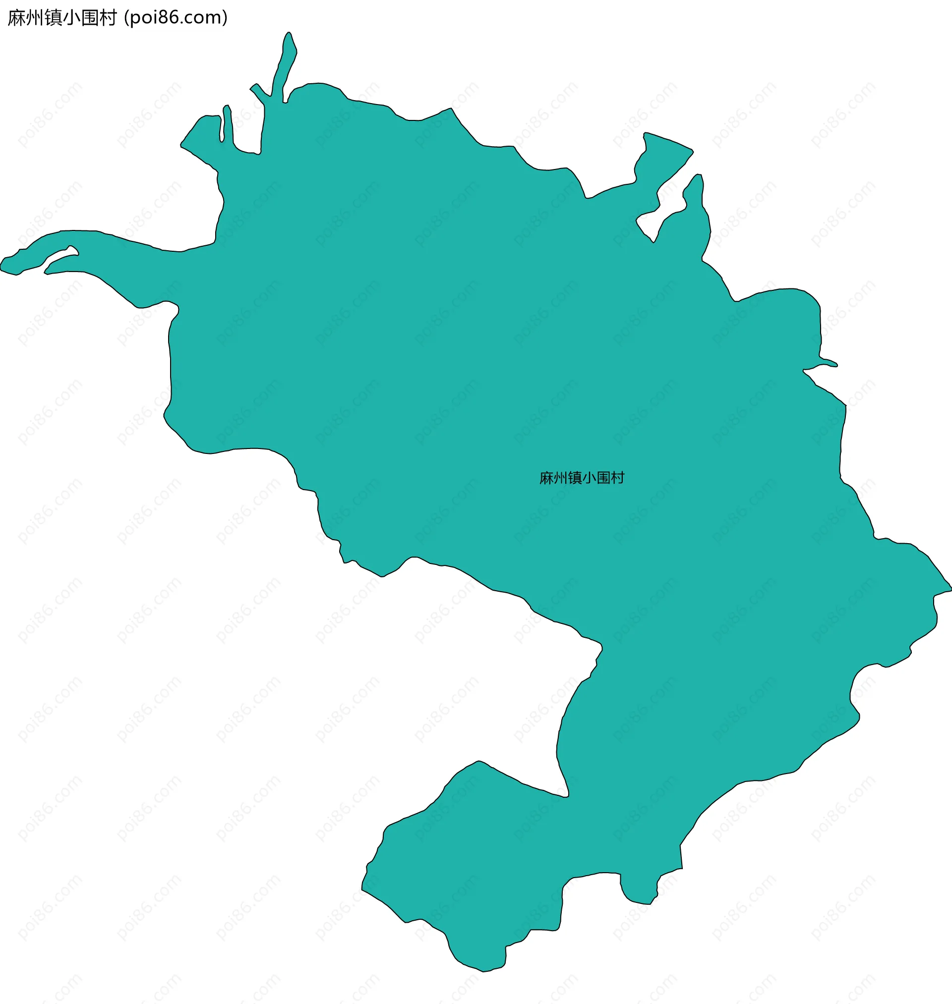 麻州镇小围村边界地图