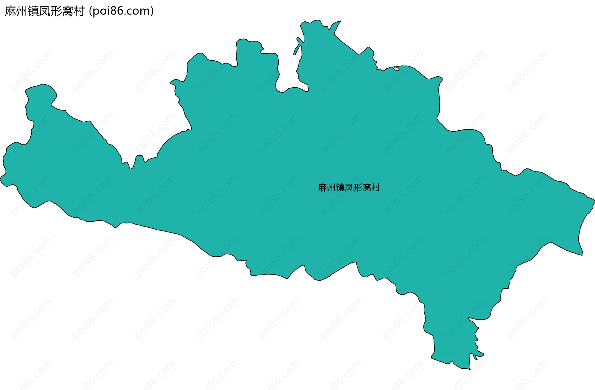 麻州镇凤形窝村边界地图