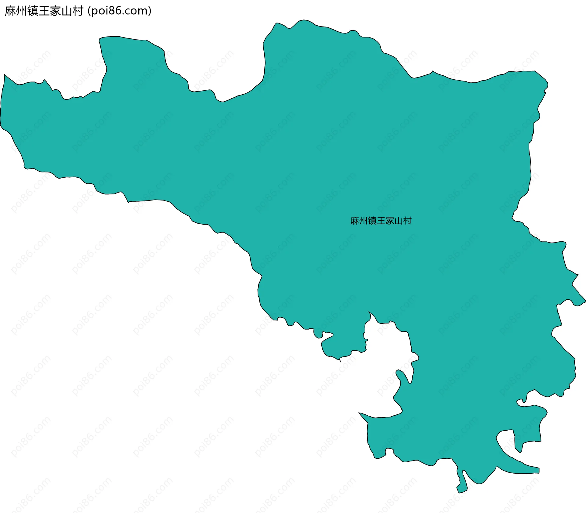 麻州镇王家山村边界地图