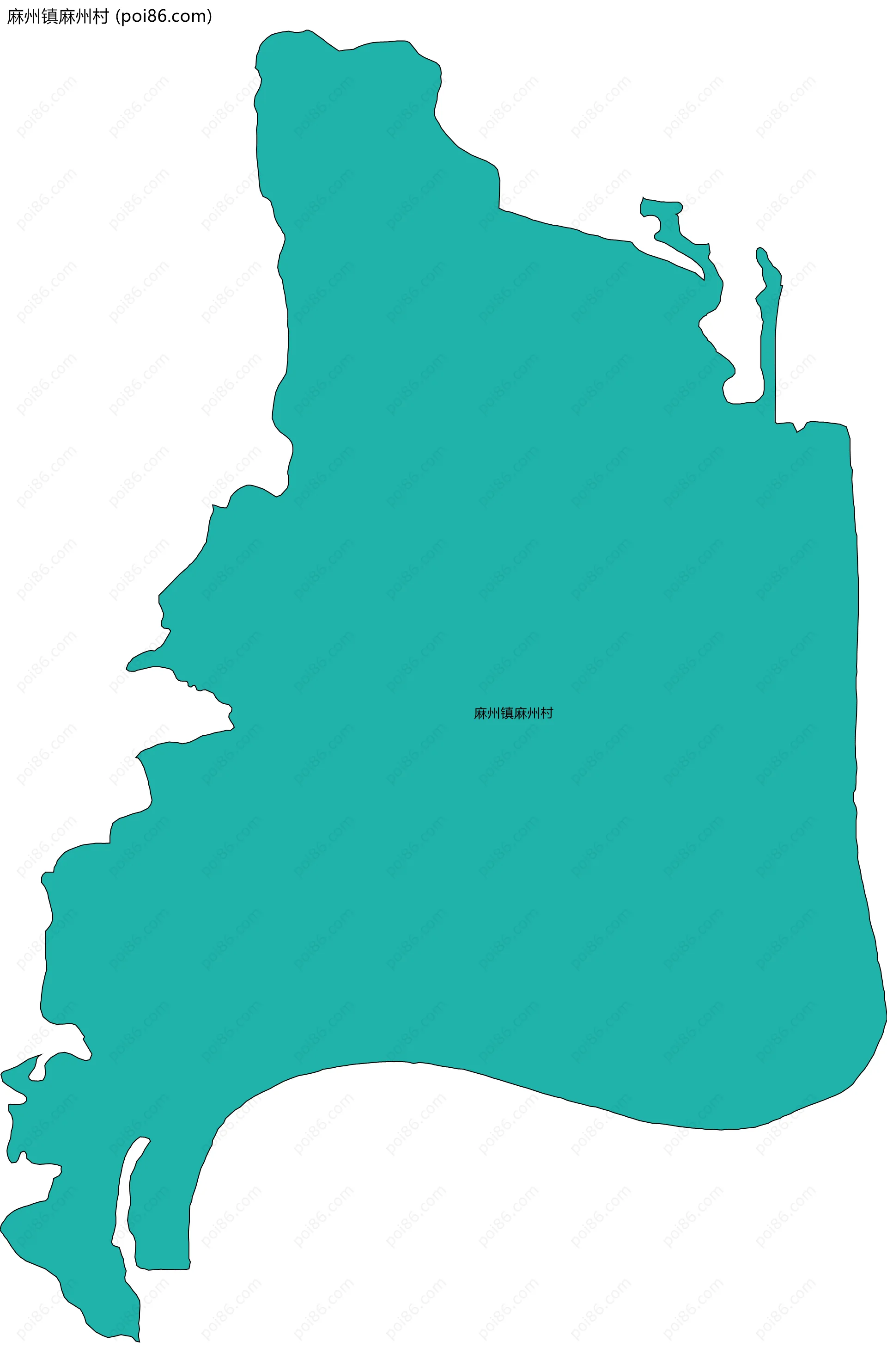 麻州镇麻州村边界地图