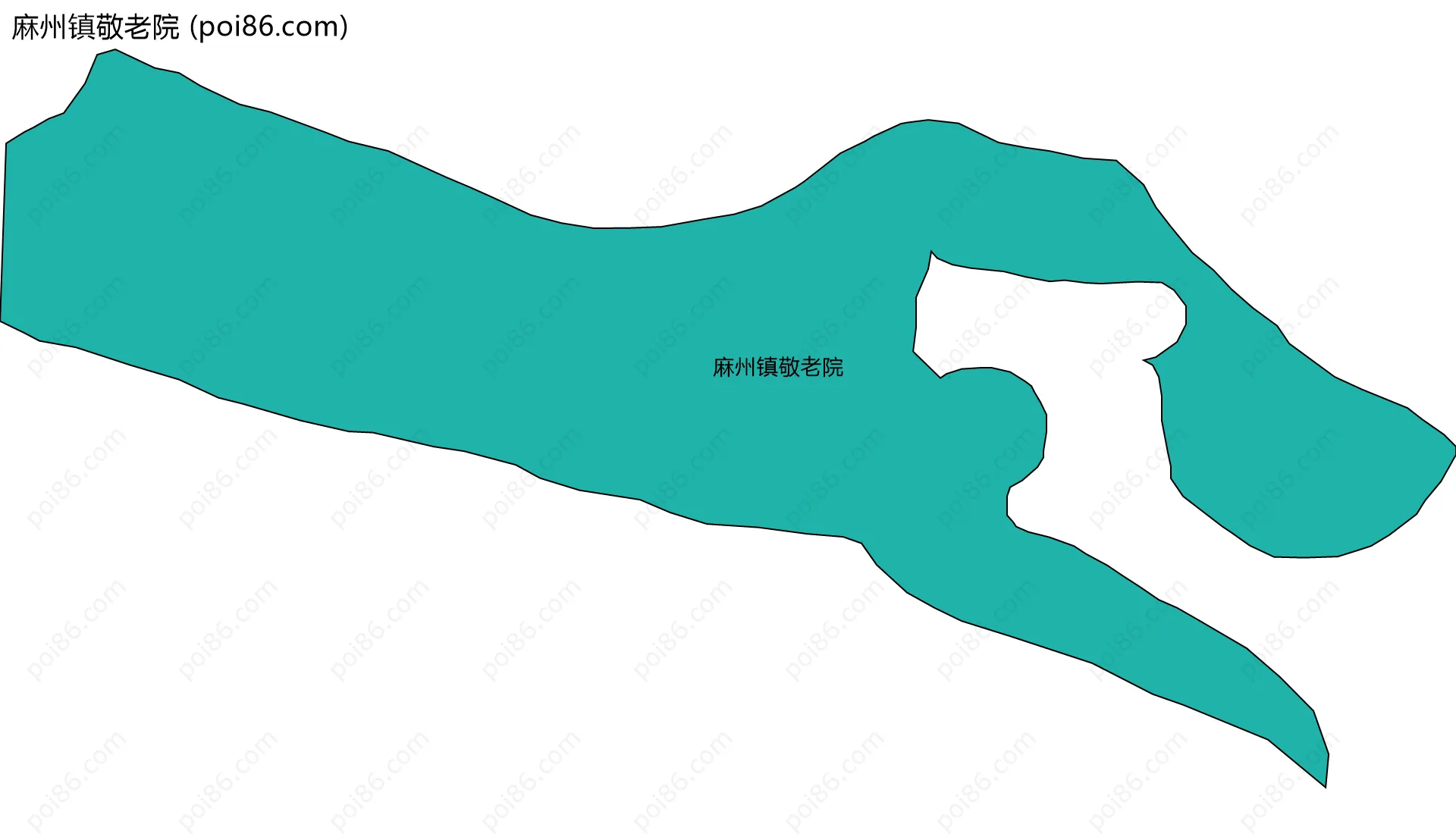 麻州镇敬老院边界地图