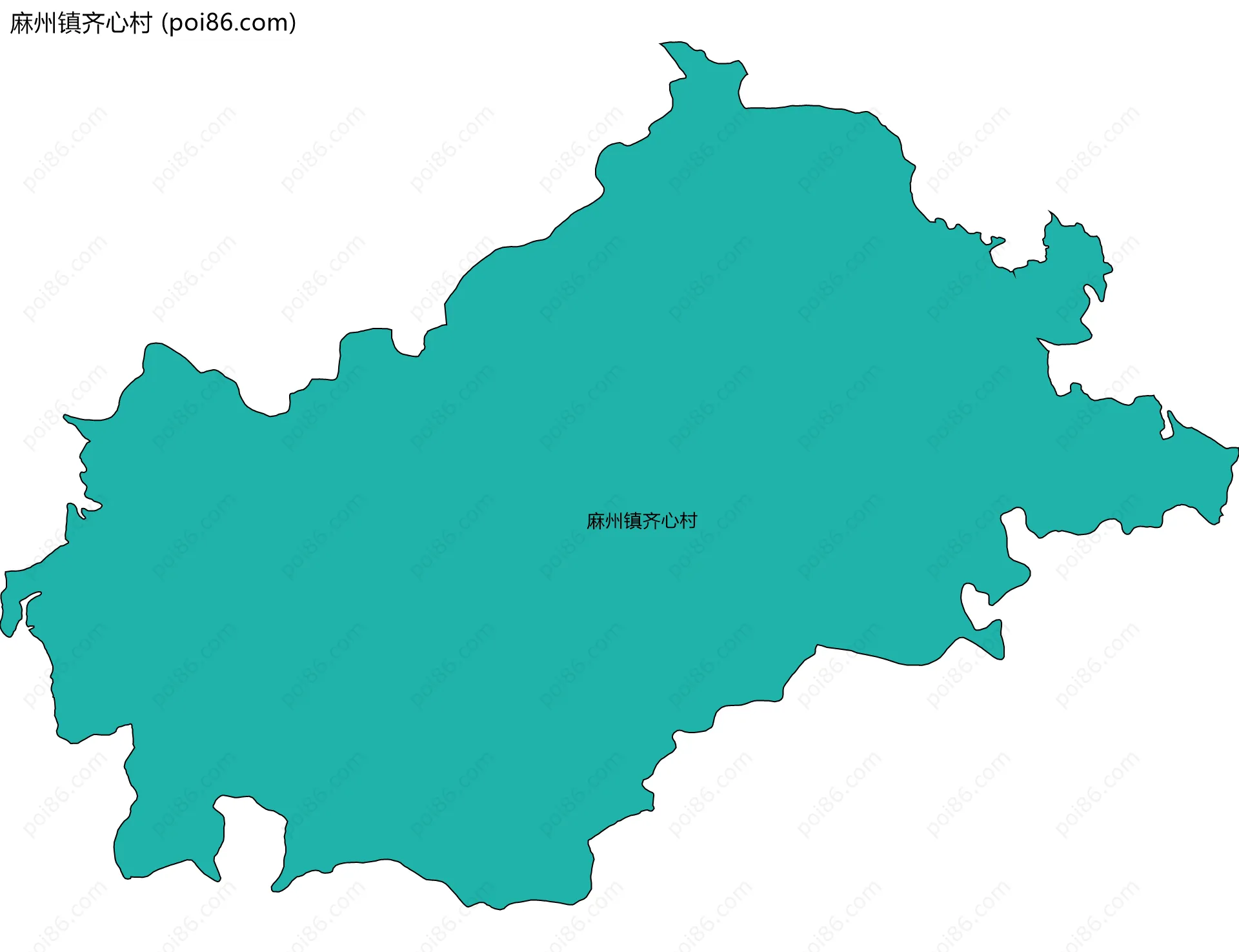 麻州镇齐心村边界地图