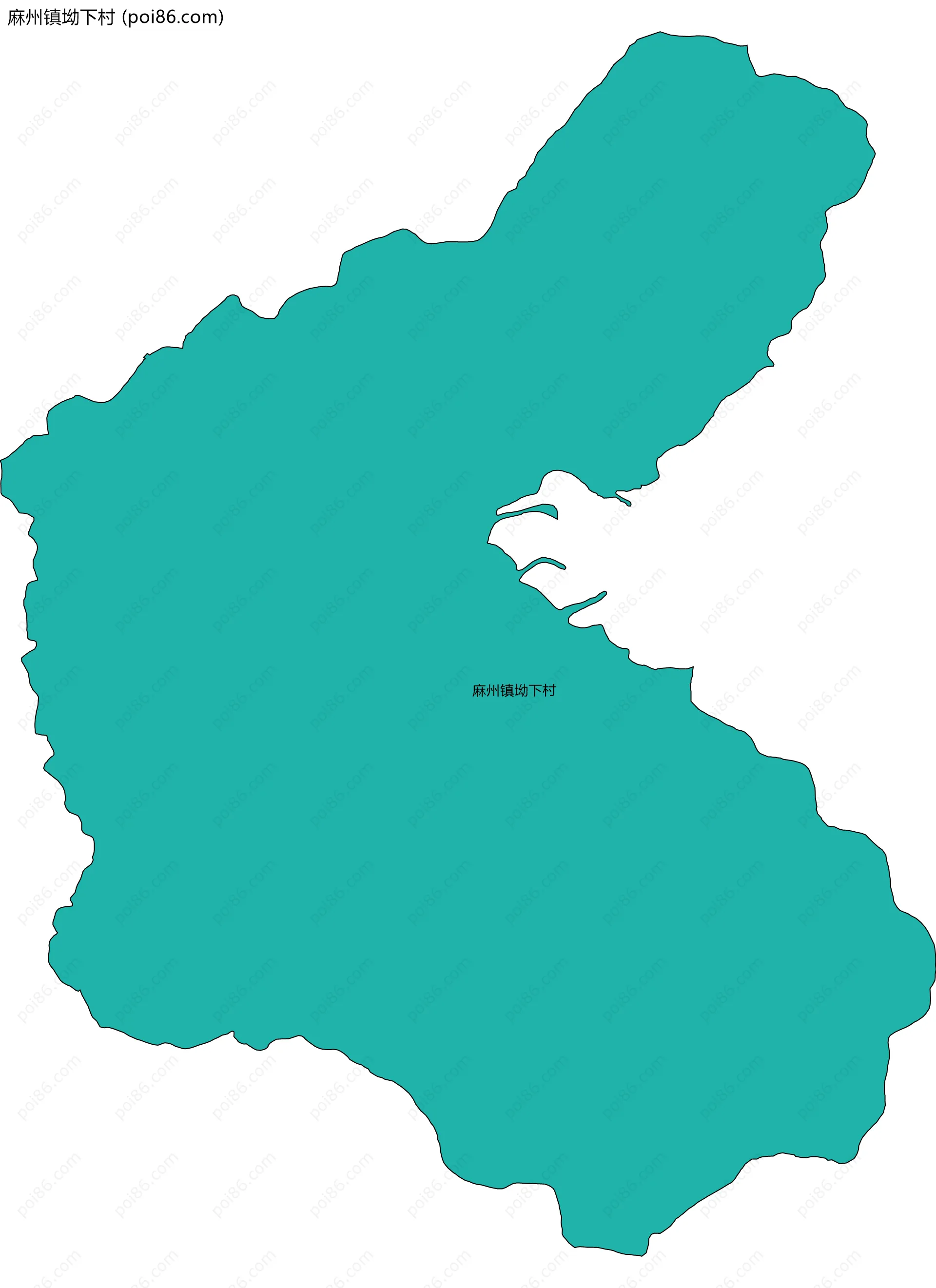麻州镇坳下村边界地图