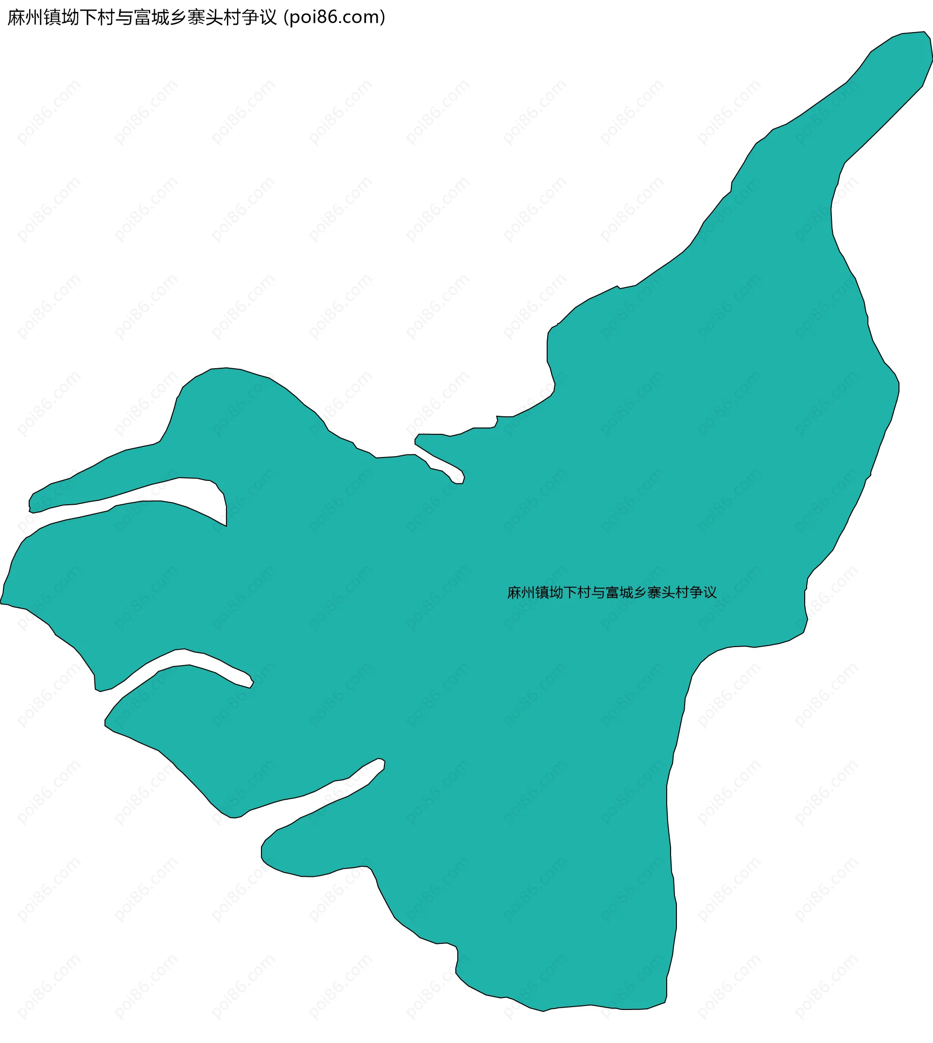 麻州镇坳下村与富城乡寨头村争议边界地图