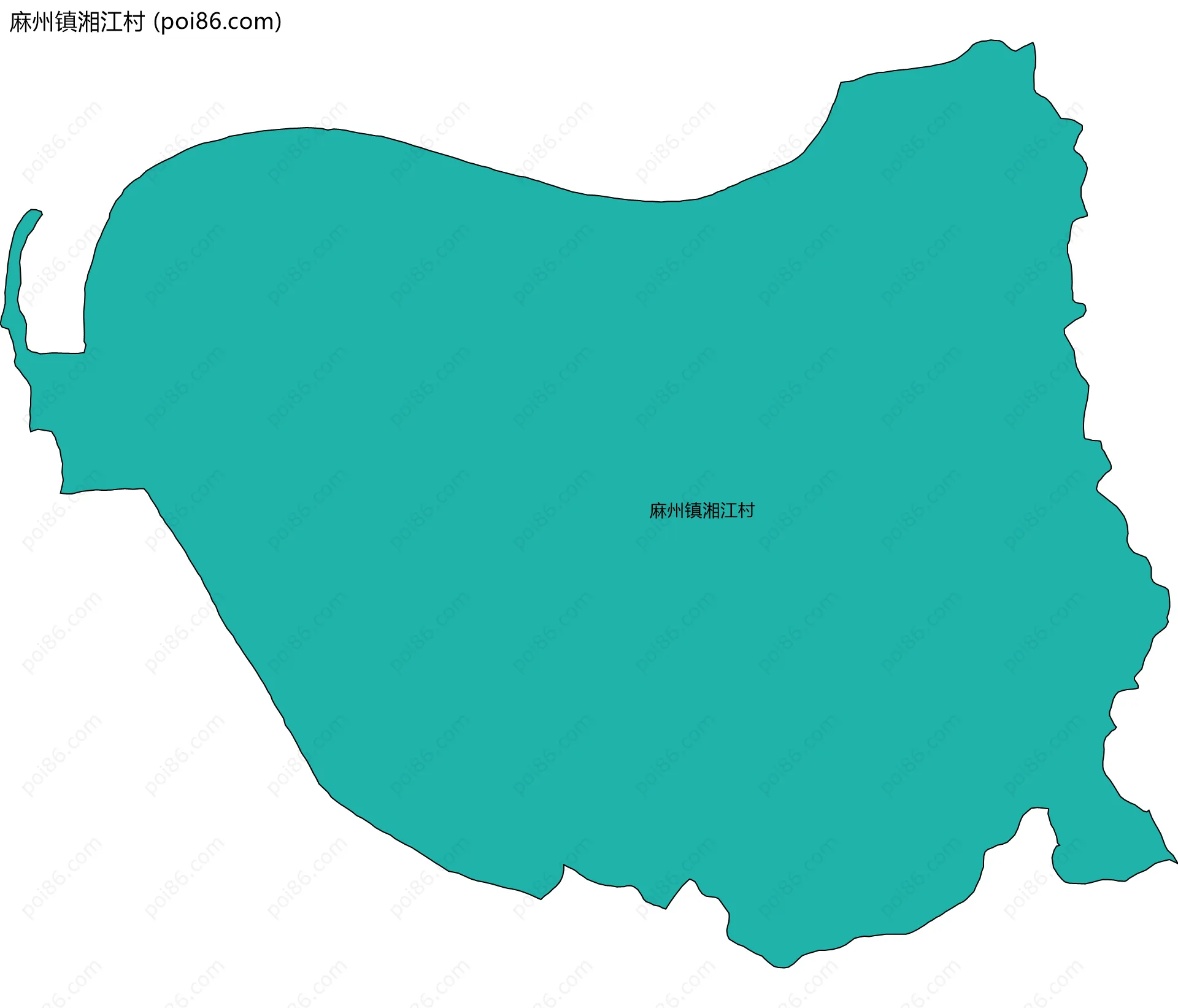 麻州镇湘江村边界地图