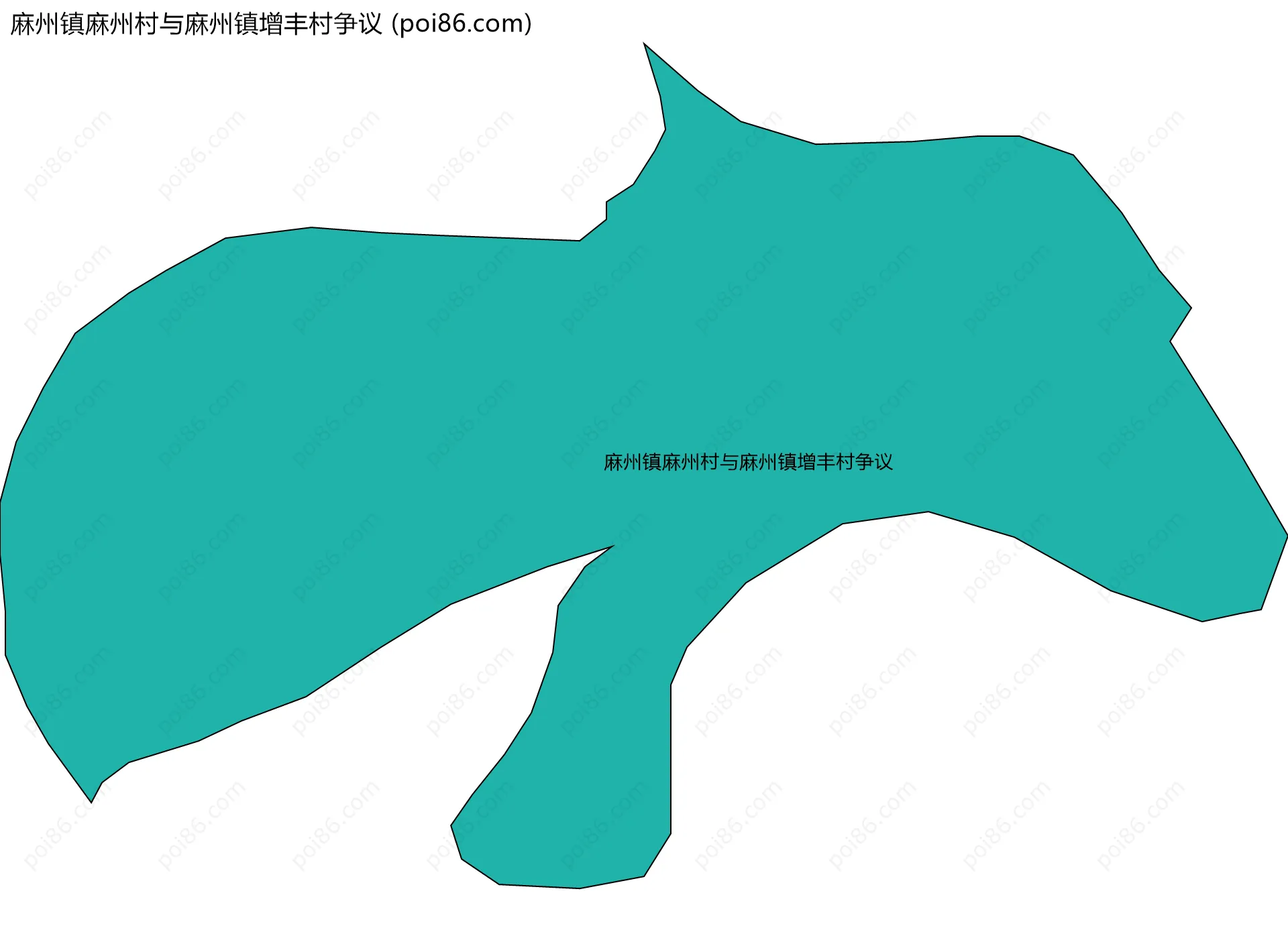 麻州镇麻州村与麻州镇增丰村争议边界地图