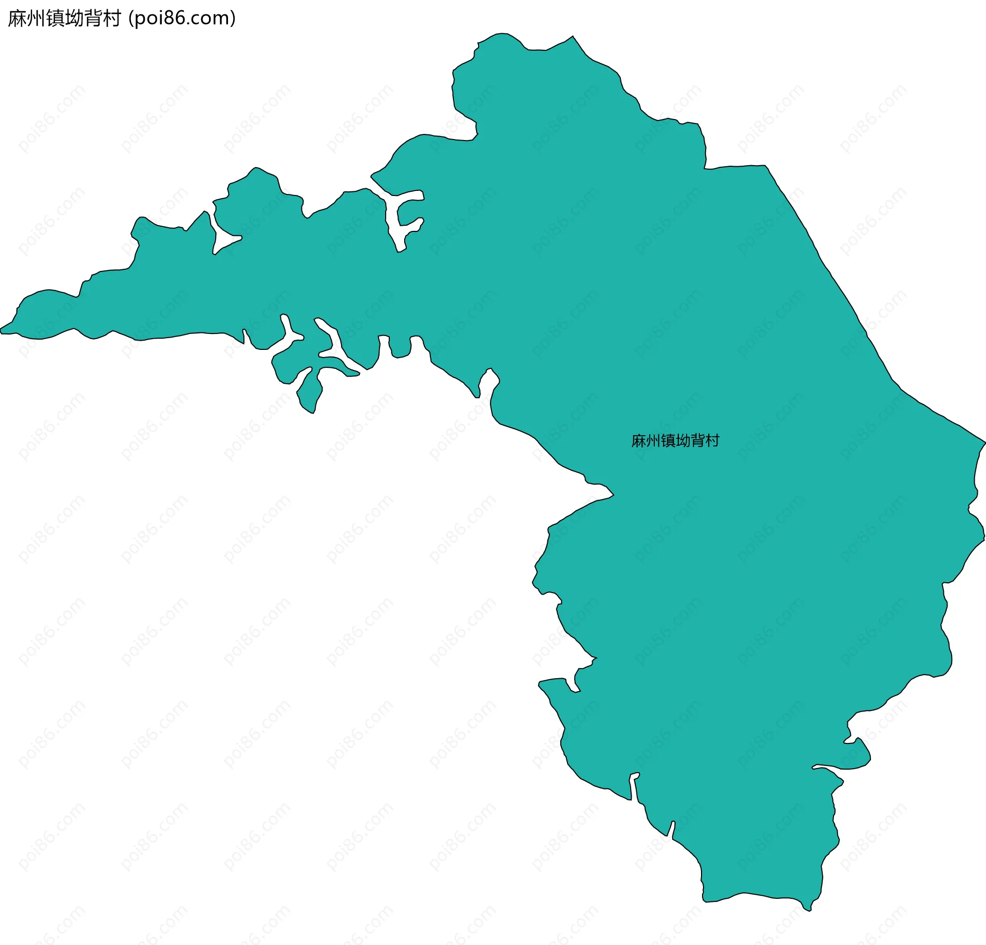 麻州镇坳背村边界地图