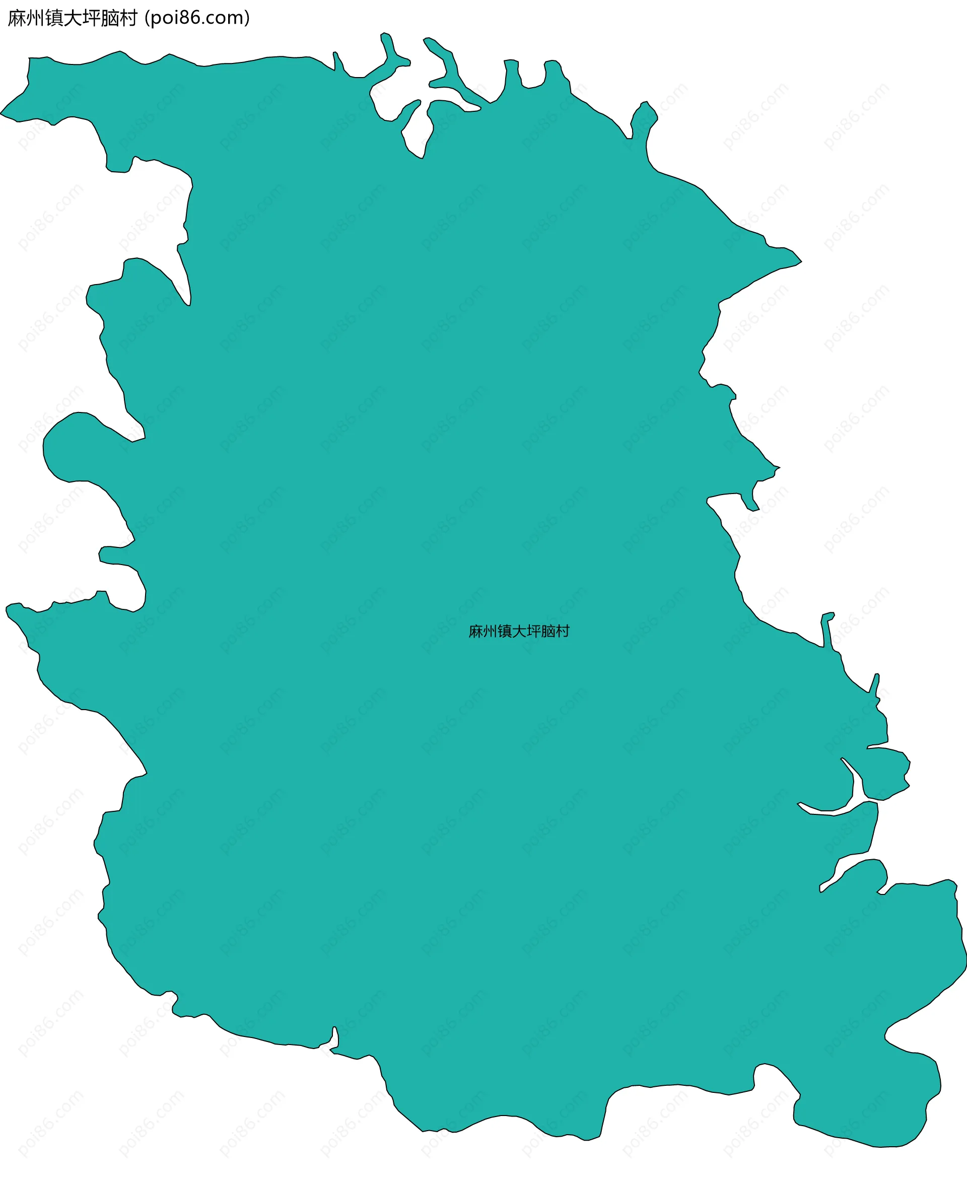 麻州镇大坪脑村边界地图