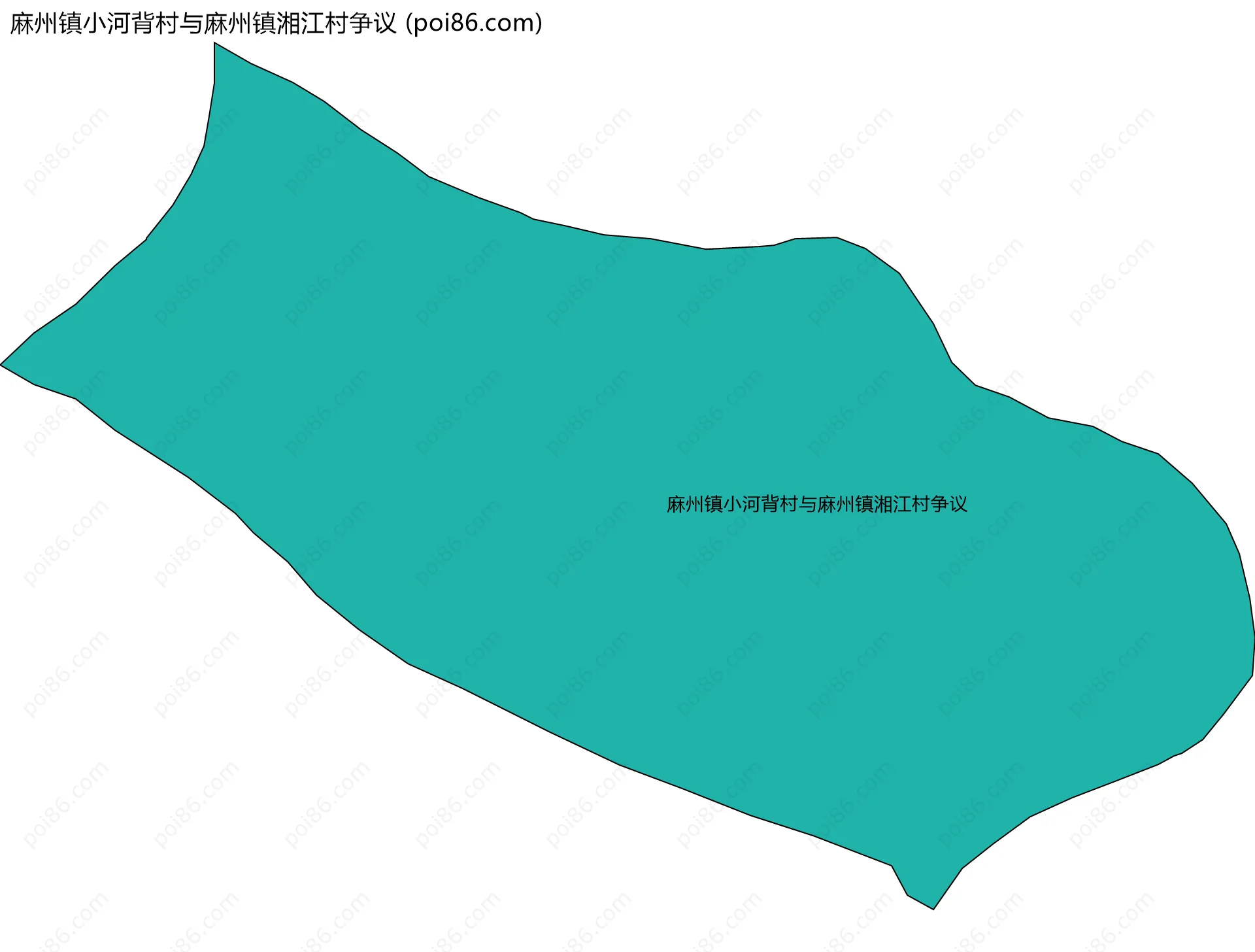 麻州镇小河背村与麻州镇湘江村争议边界地图