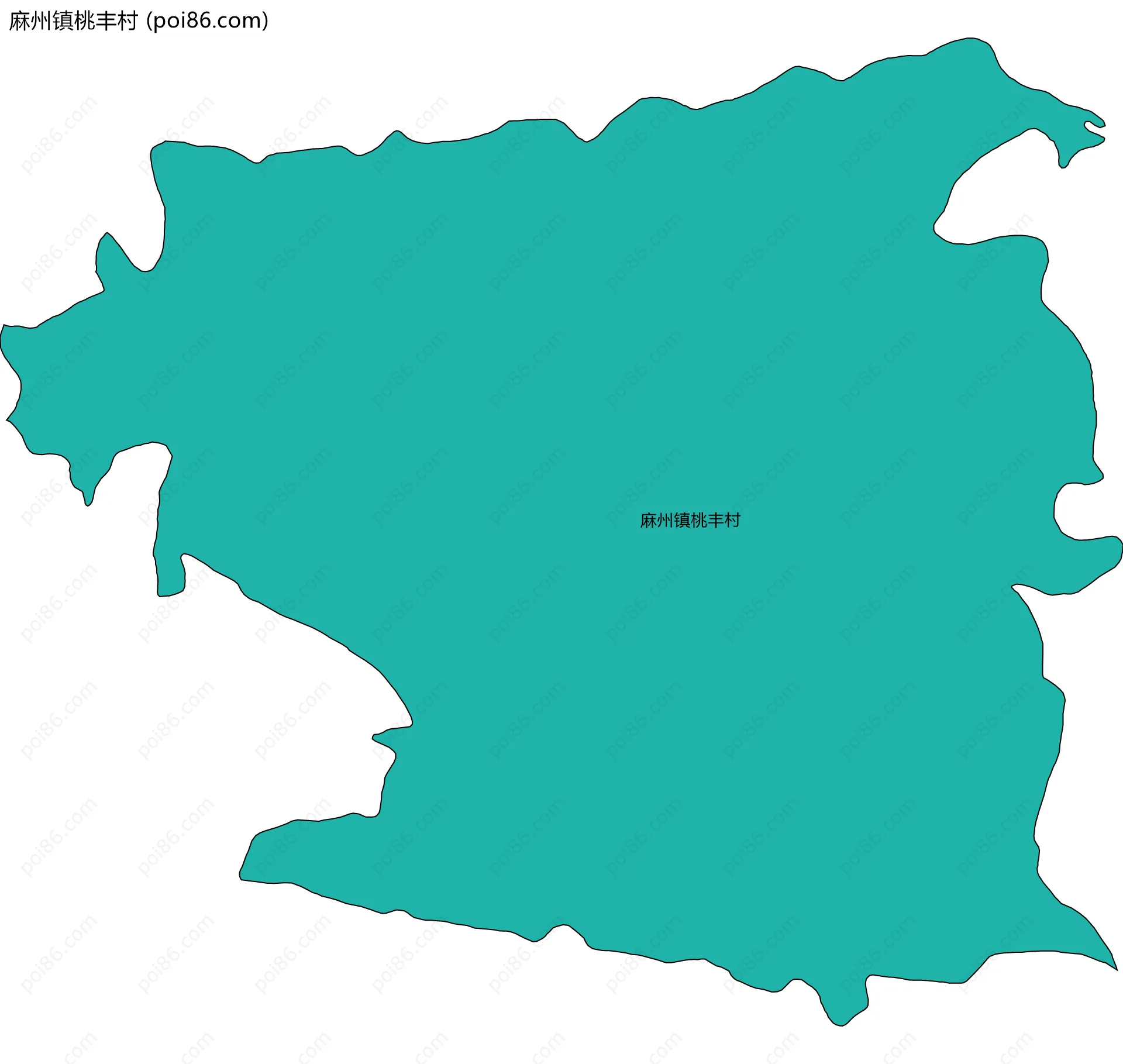 麻州镇桃丰村边界地图