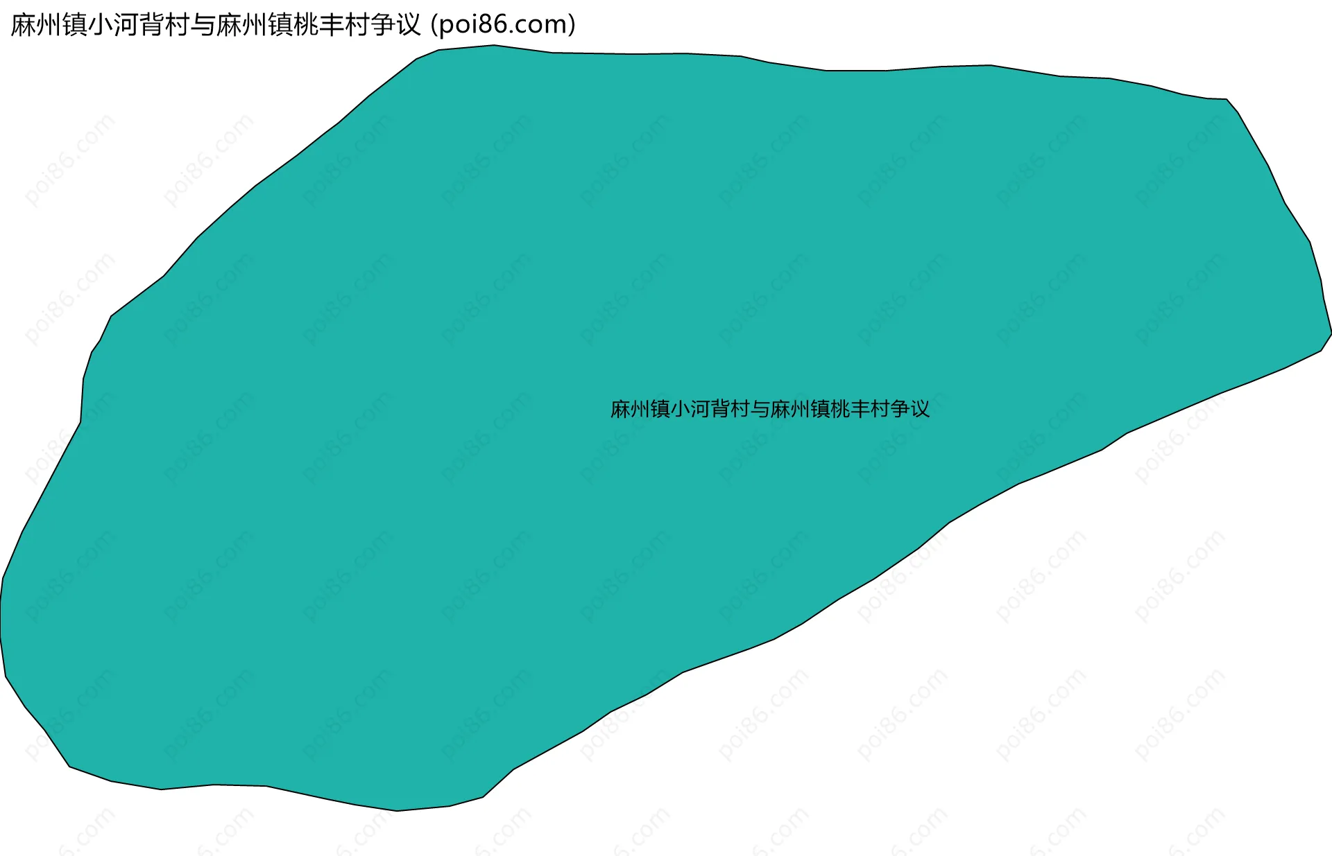麻州镇小河背村与麻州镇桃丰村争议边界地图