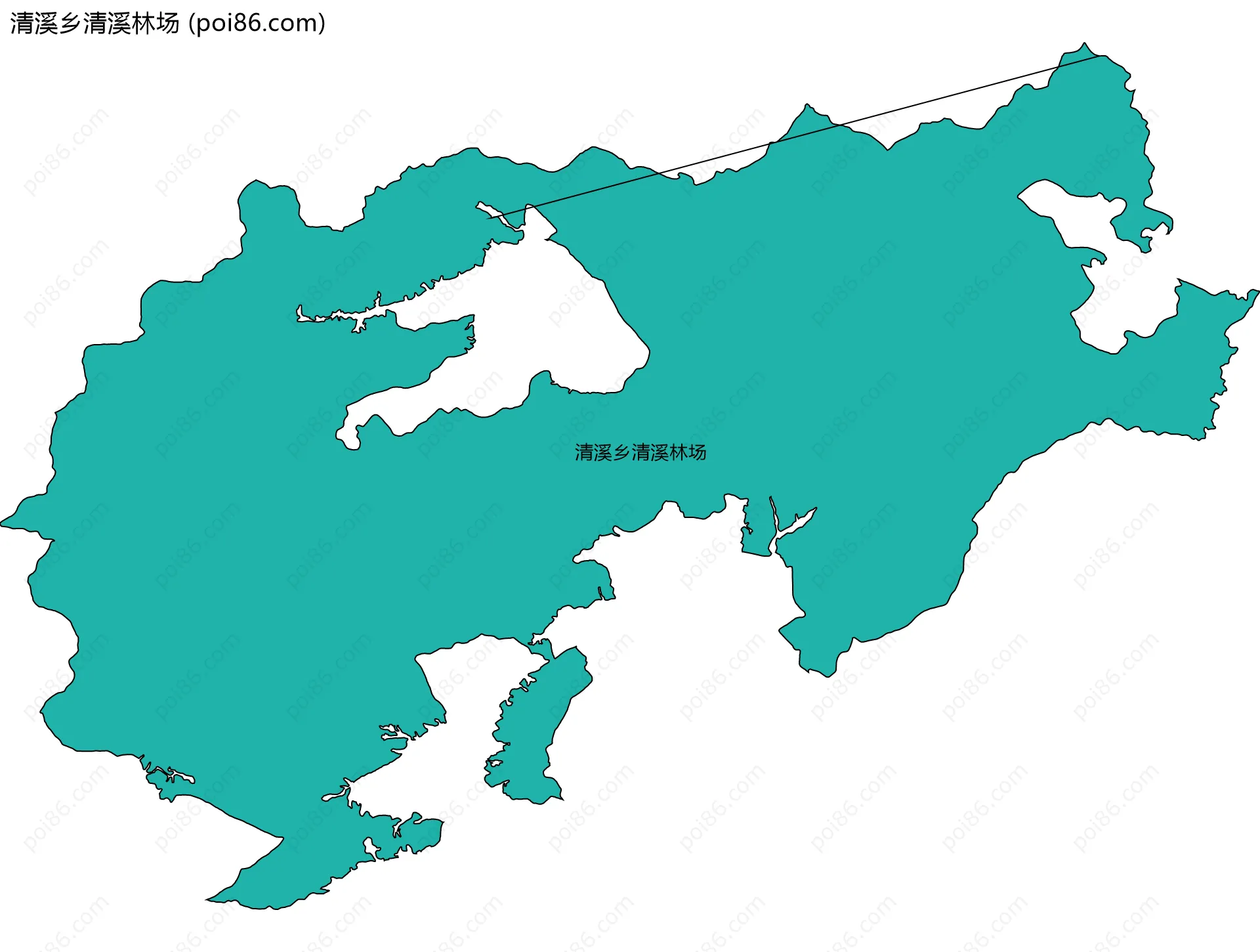 清溪乡清溪林场边界地图