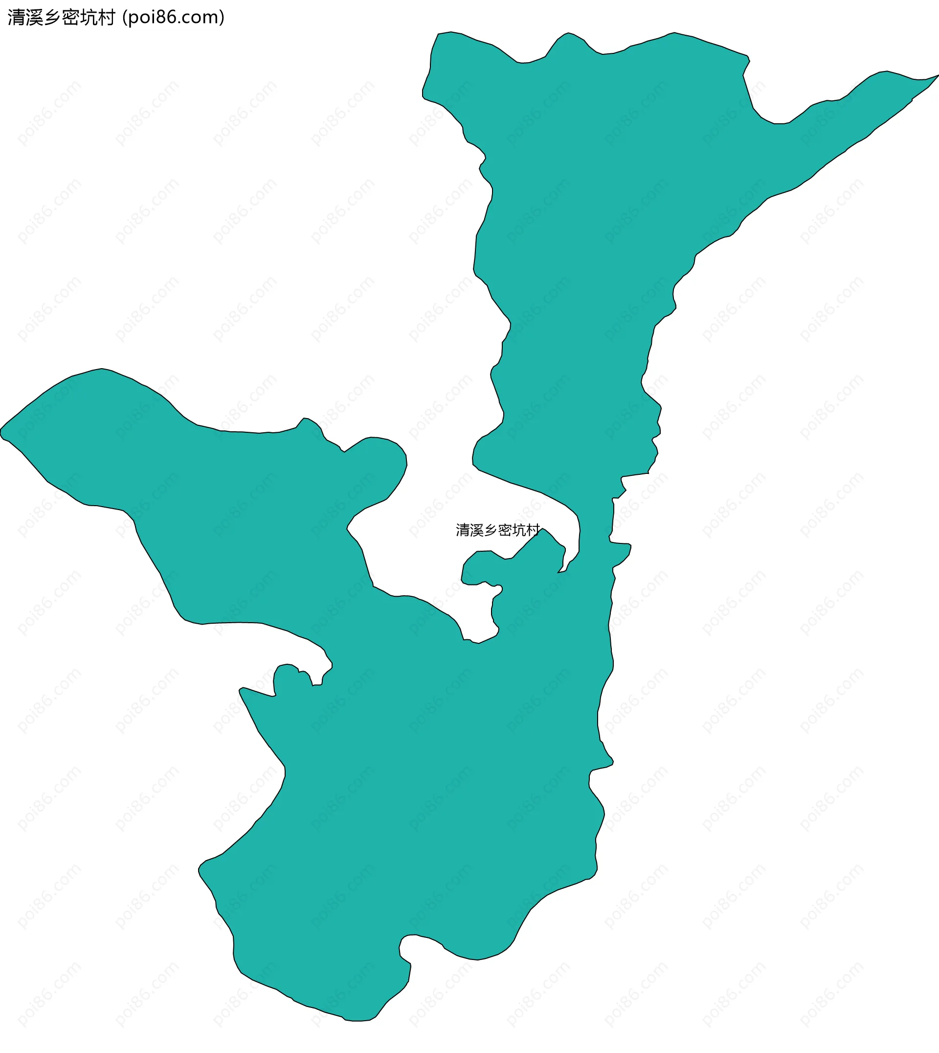 清溪乡密坑村边界地图