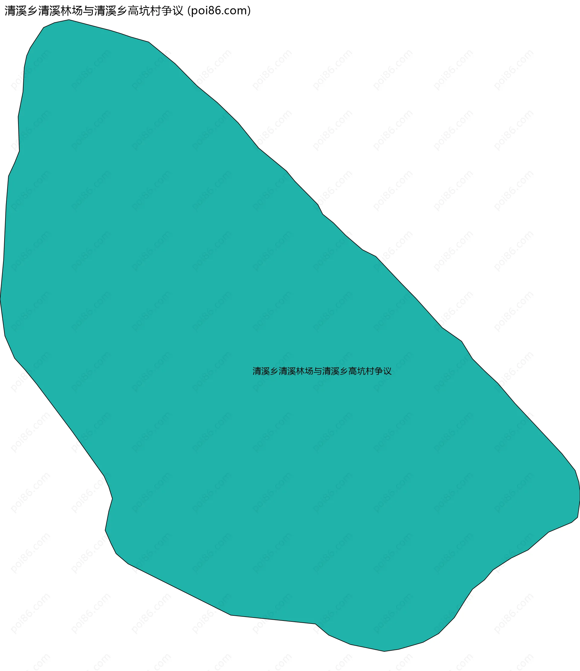 清溪乡清溪林场与清溪乡高坑村争议边界地图