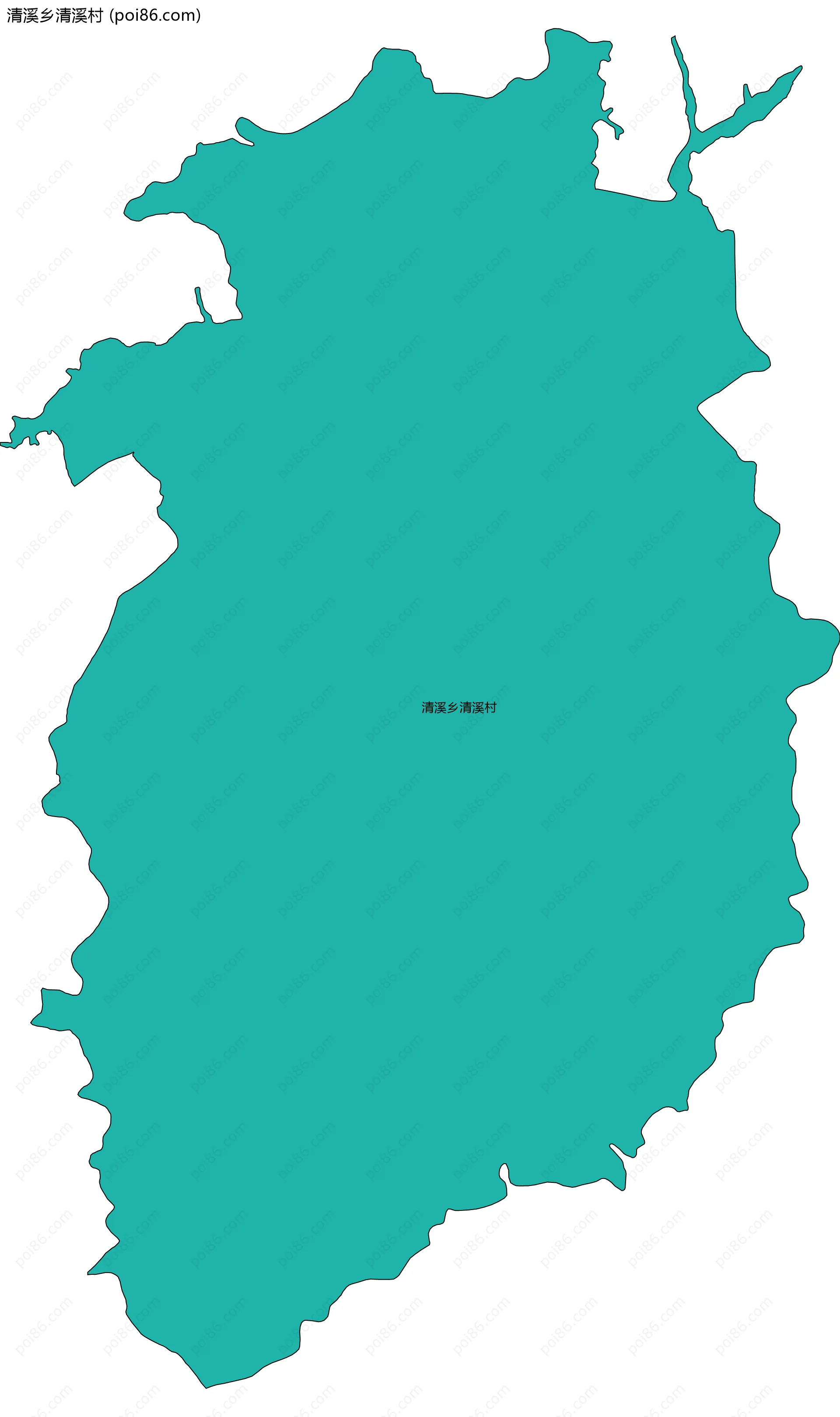 清溪乡清溪村边界地图